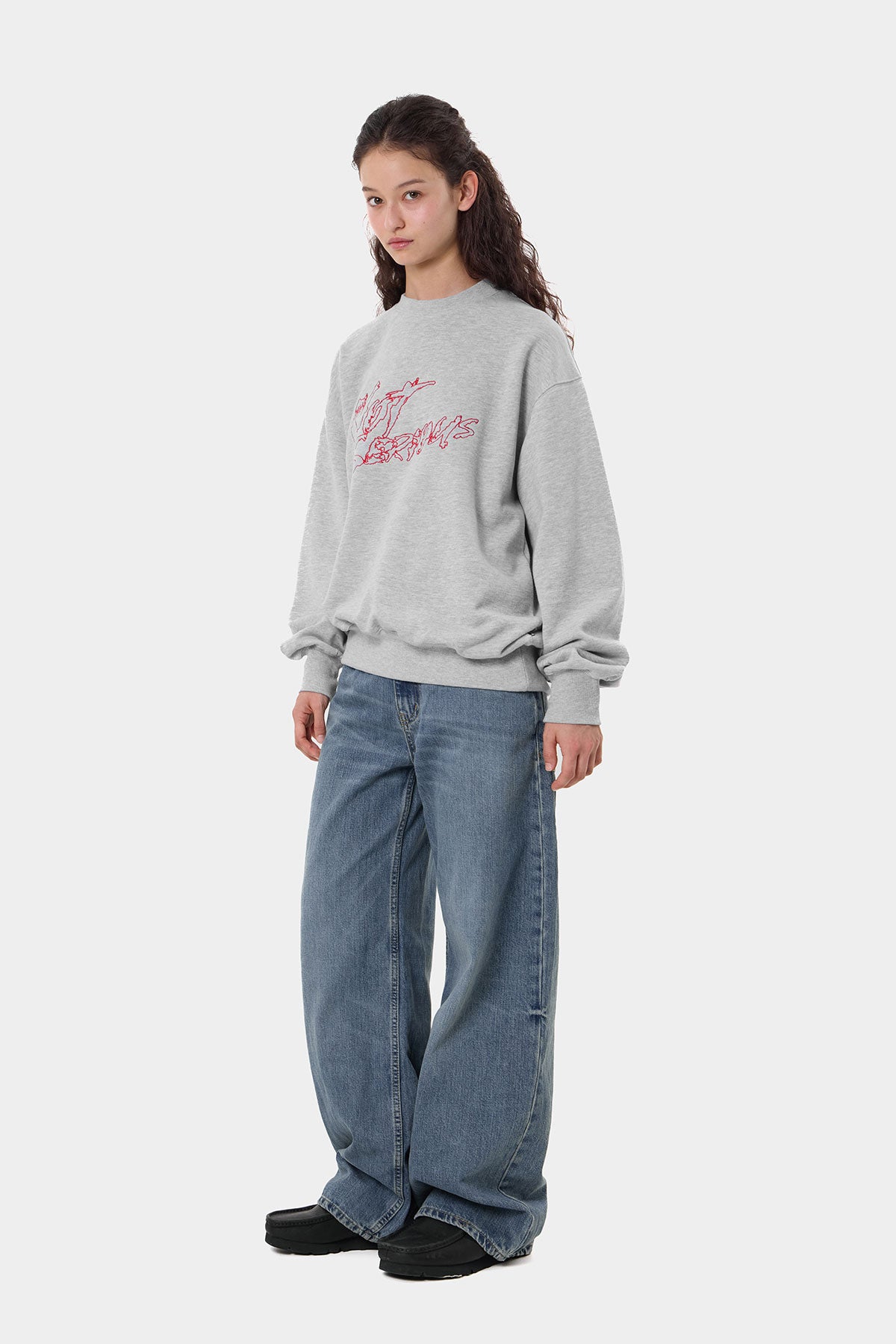 NSS RUDE SWEATSHIRT MELANGE GREY
