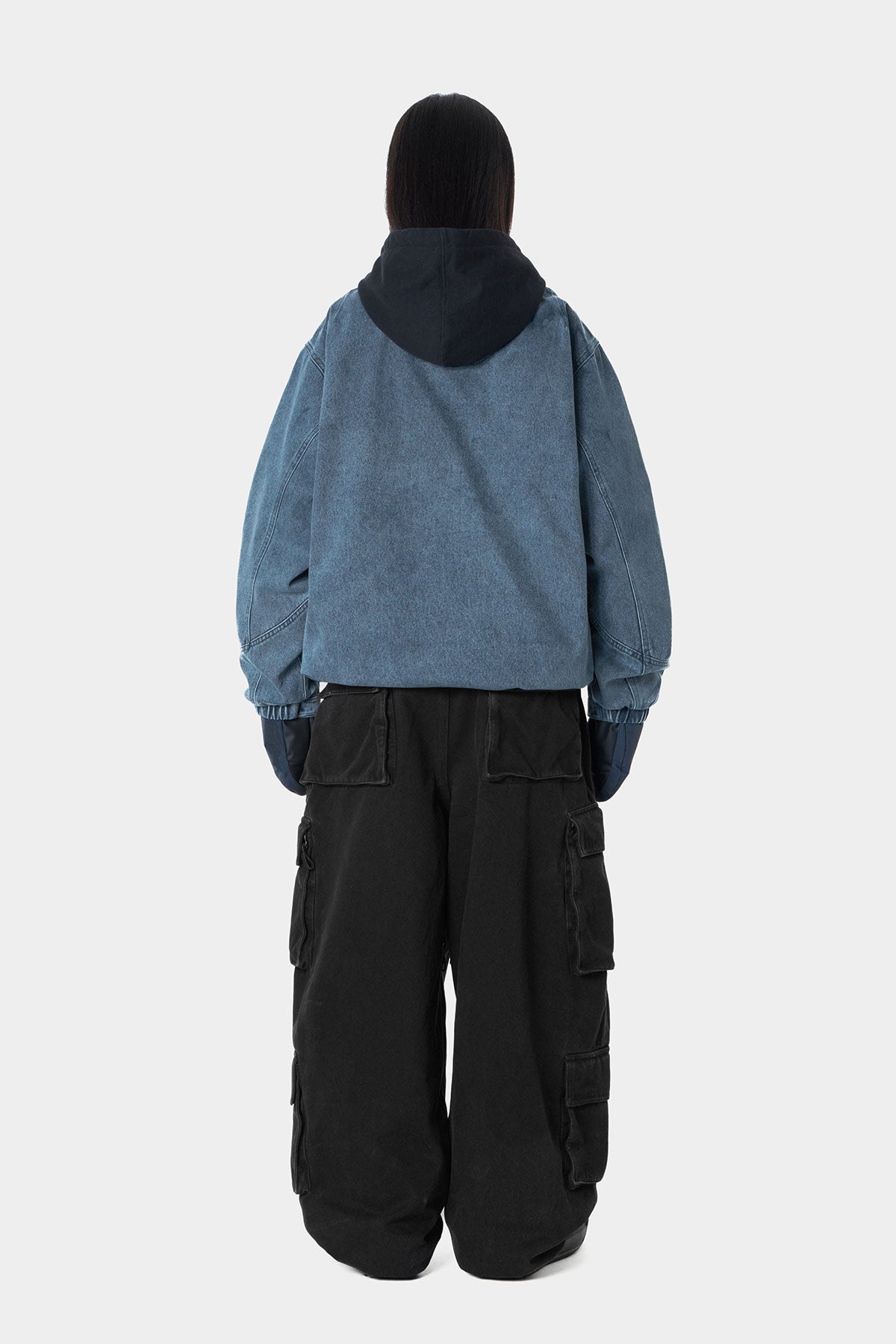DENIM MULTI CARGO PANTS (WIDE FIT LV.2) DW BLACK (Delivery start : 26.09.09)
