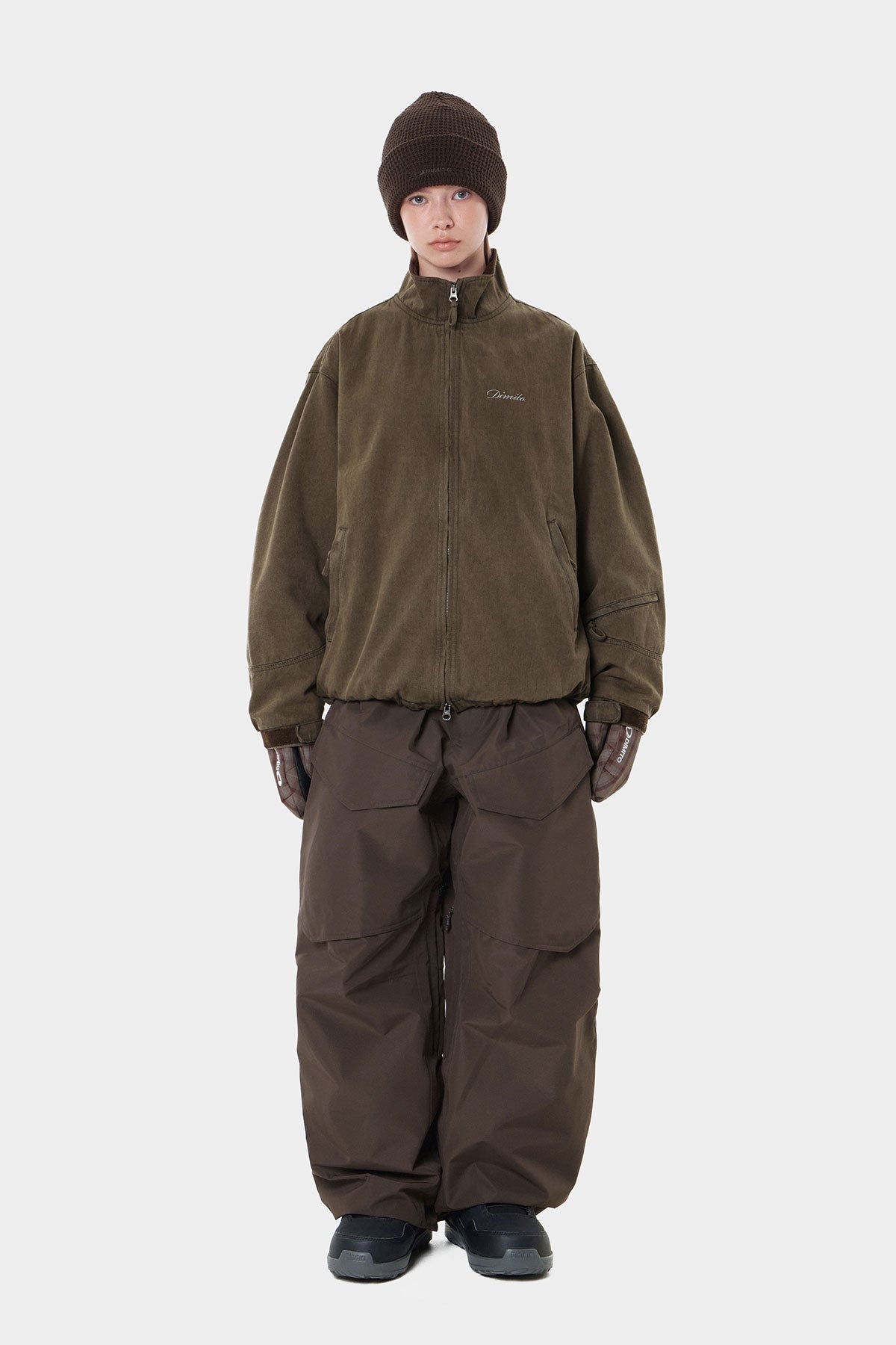26 AIR VENT BANDED PANTS (WIDE FIT LV.1) DARK BROWN