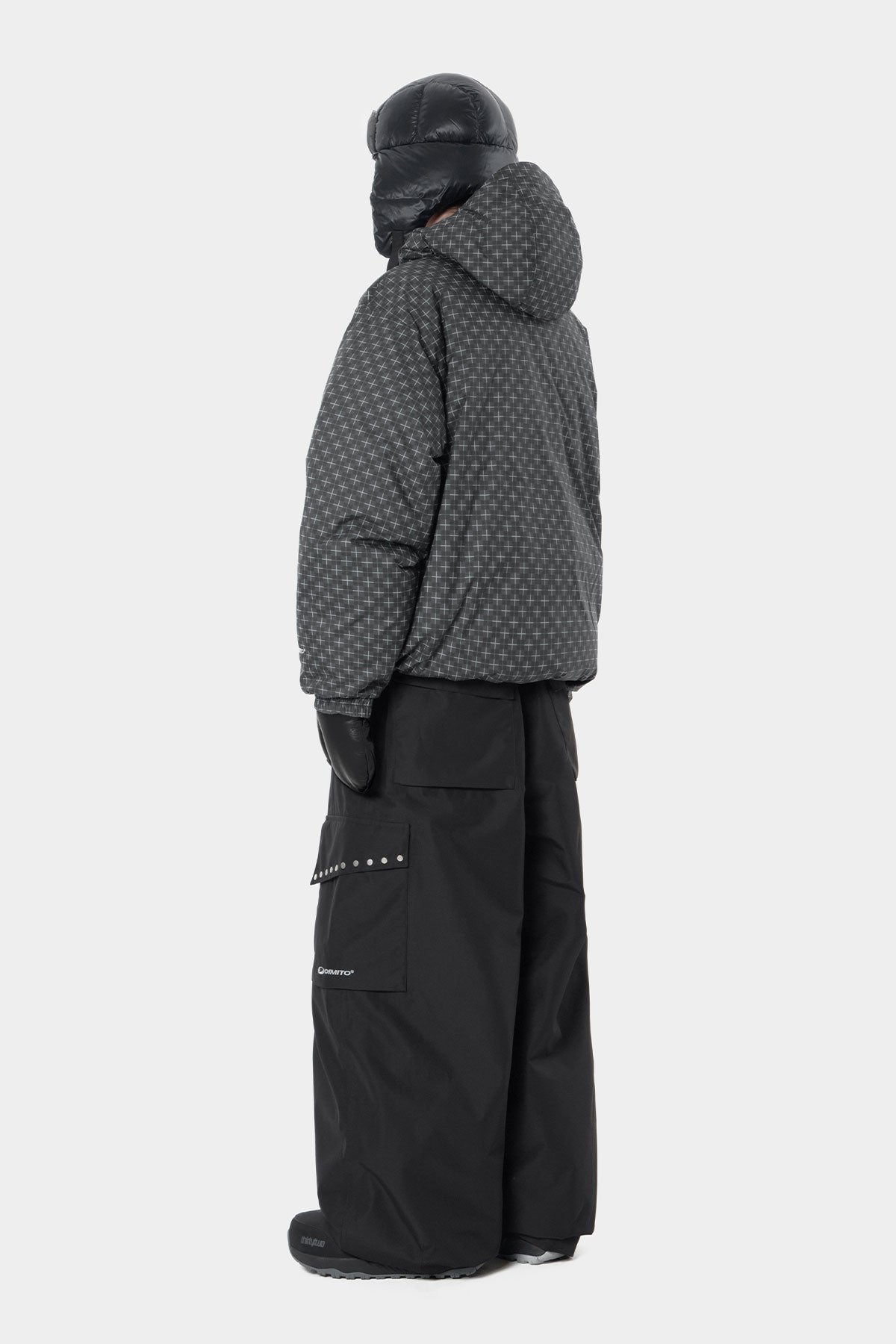 UTILITY GOOSE DOWN HD JACKET CROSS CHECK BLACK (Delivery date : 26.09.28)