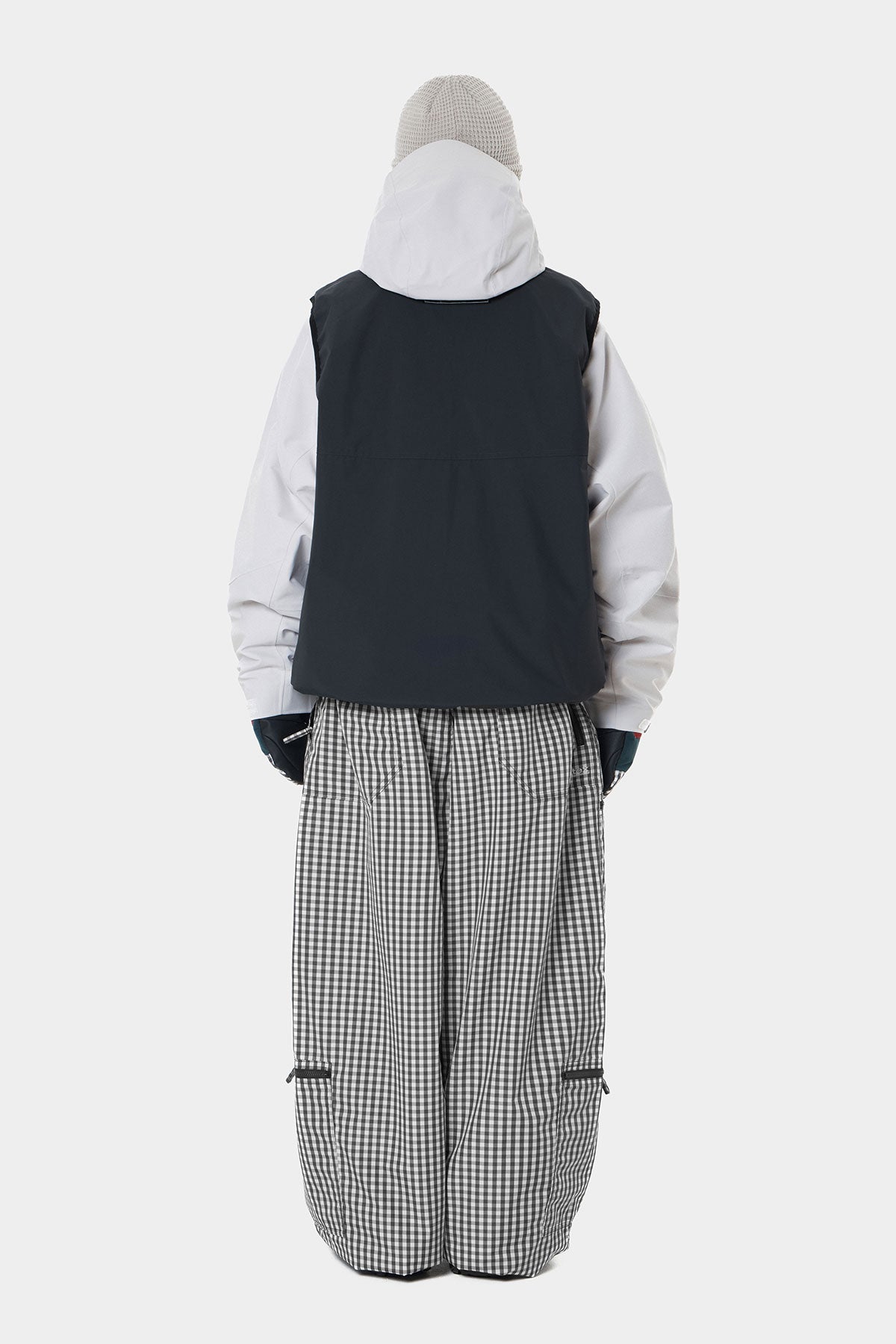 REVERSIBLE WIND VEST NAVY CHECK (Delivery start : 26.09.09)