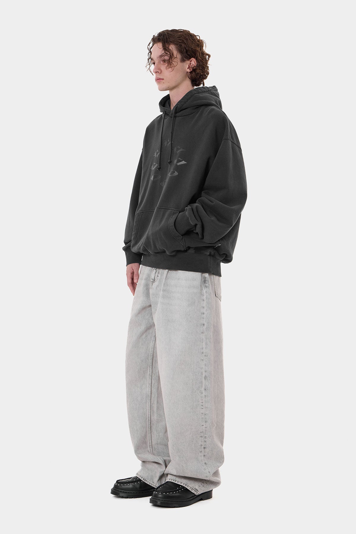 D-AXIS CYCLE GD HOODIE WASHED BLACK (Delivery date : 26.09.28)