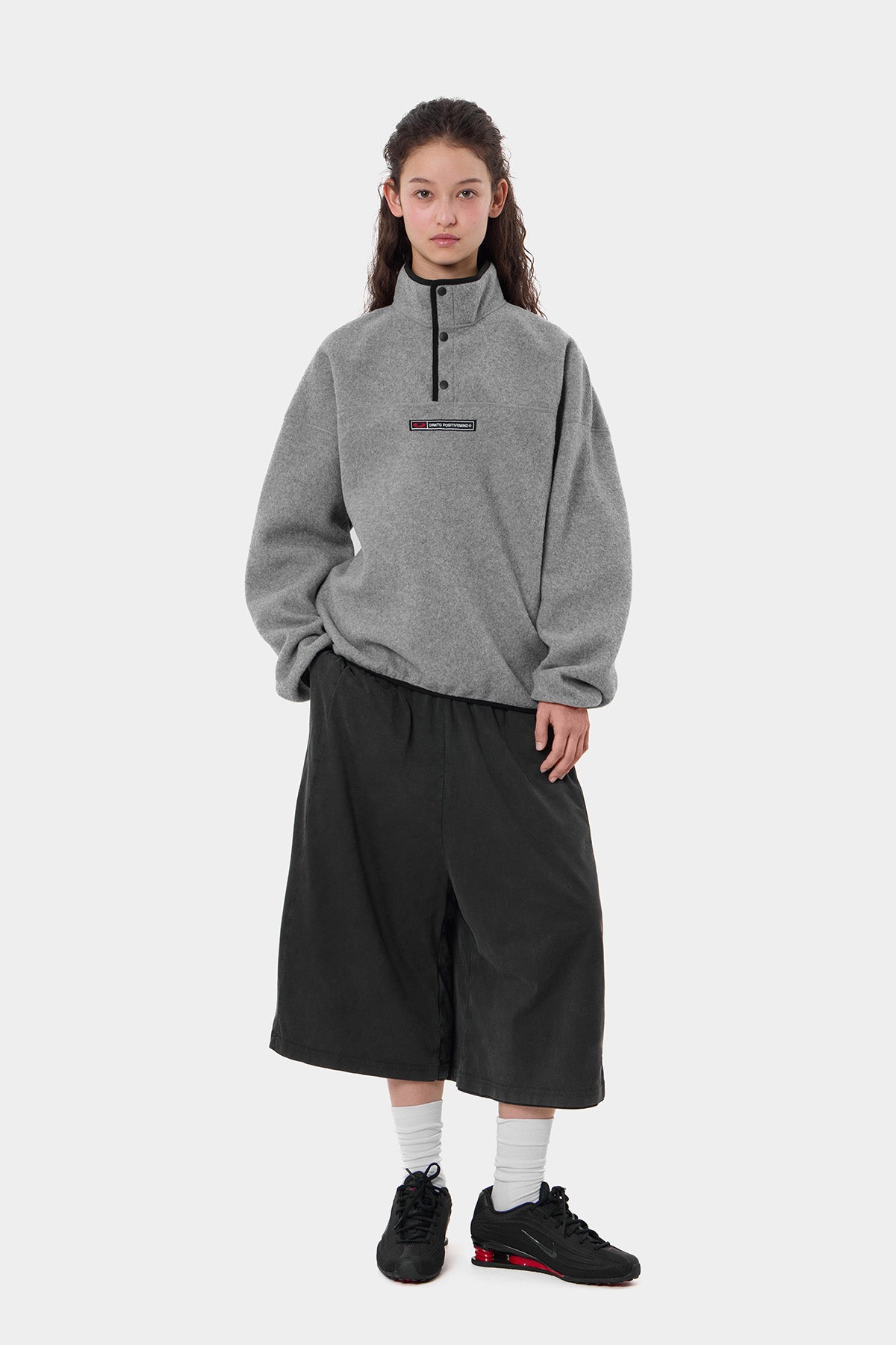 FLEECE MOCK NECK WARM GREY (Delivery date : 26.09.28)