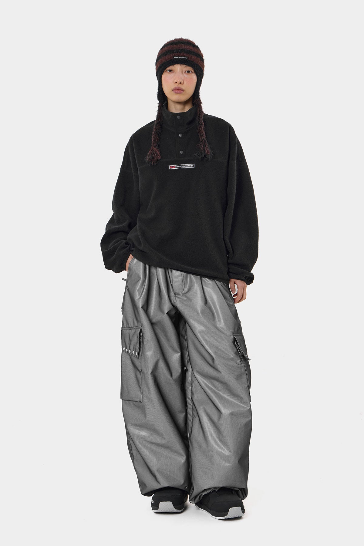 FLEECE MOCK NECK BLACK (Delivery date : 26.09.28)