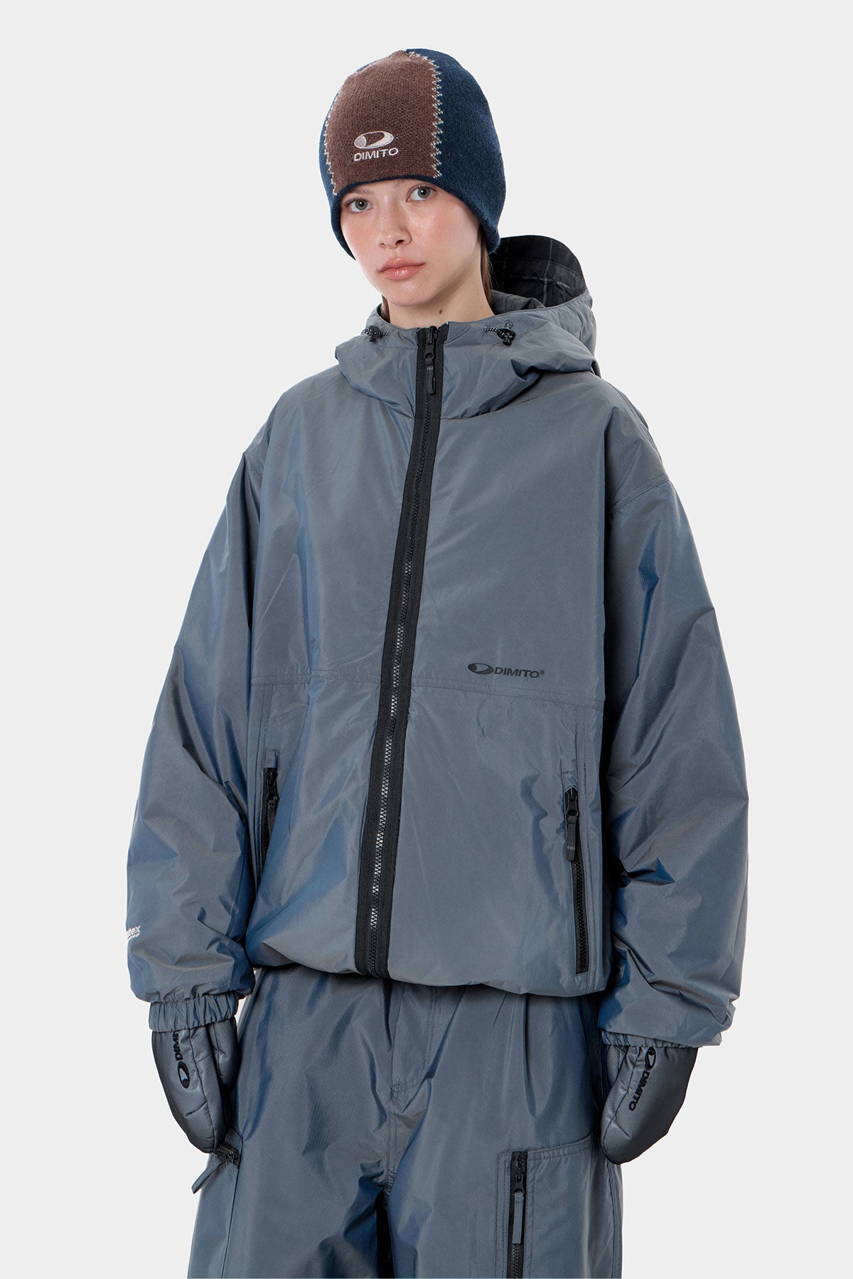 REVERSIBLE WIND JACKET NAVY CHECK (Delivery date : 26.09.28)