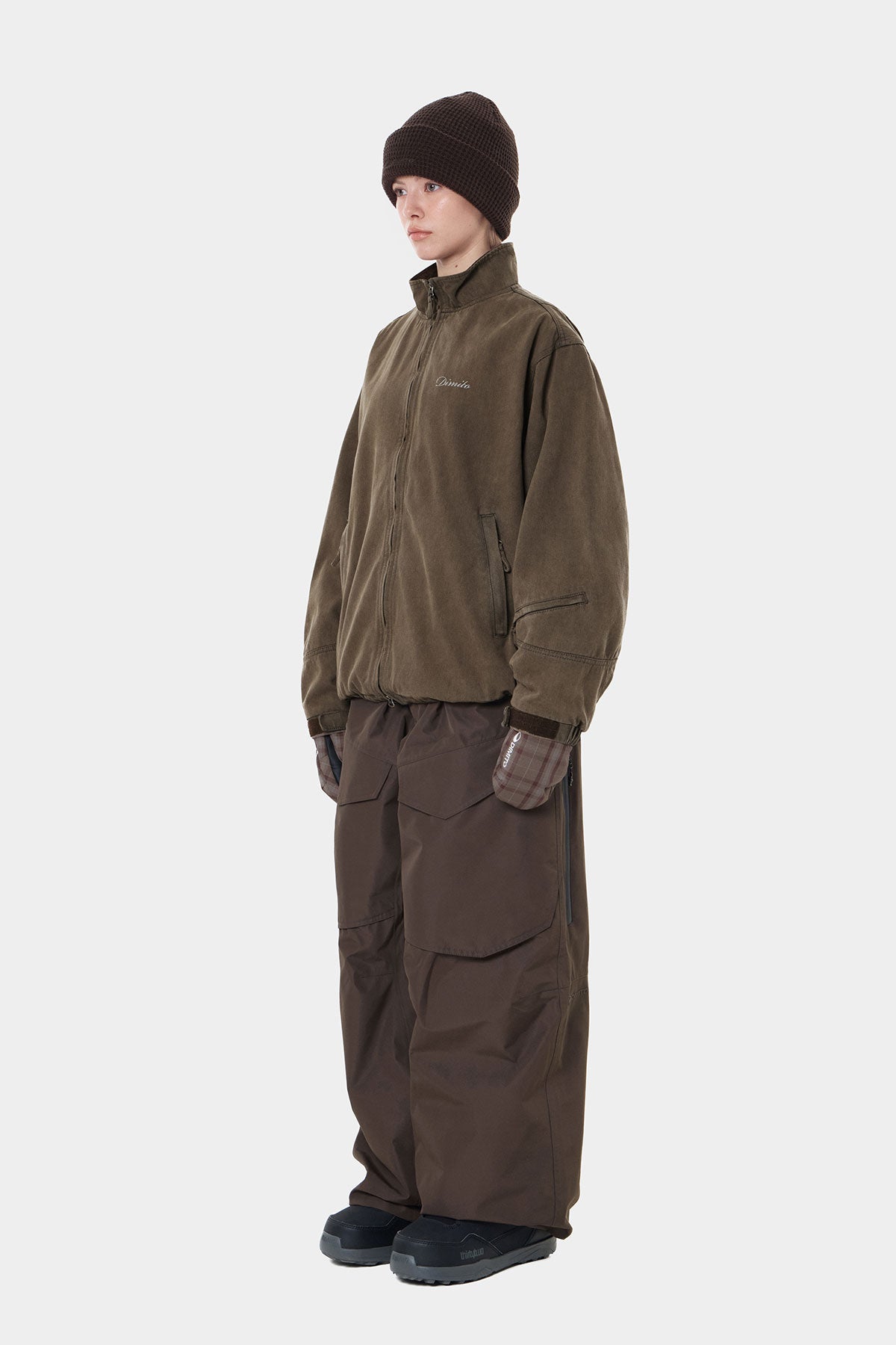 26 AIR VENT BANDED PANTS (WIDE FIT LV.1) DARK BROWN