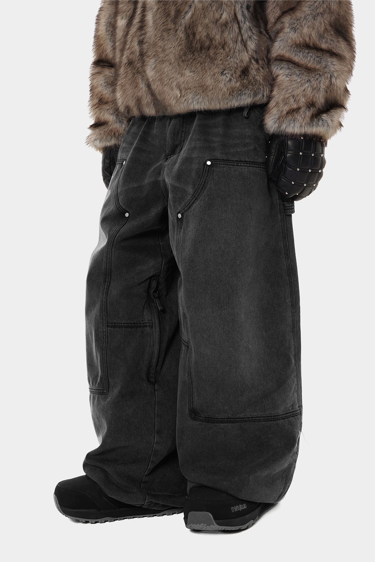 DENIM DOUBLE KNEE PANTS (WIDE FIT LV.2) PW GREY (Delivery start : 26.09.09)