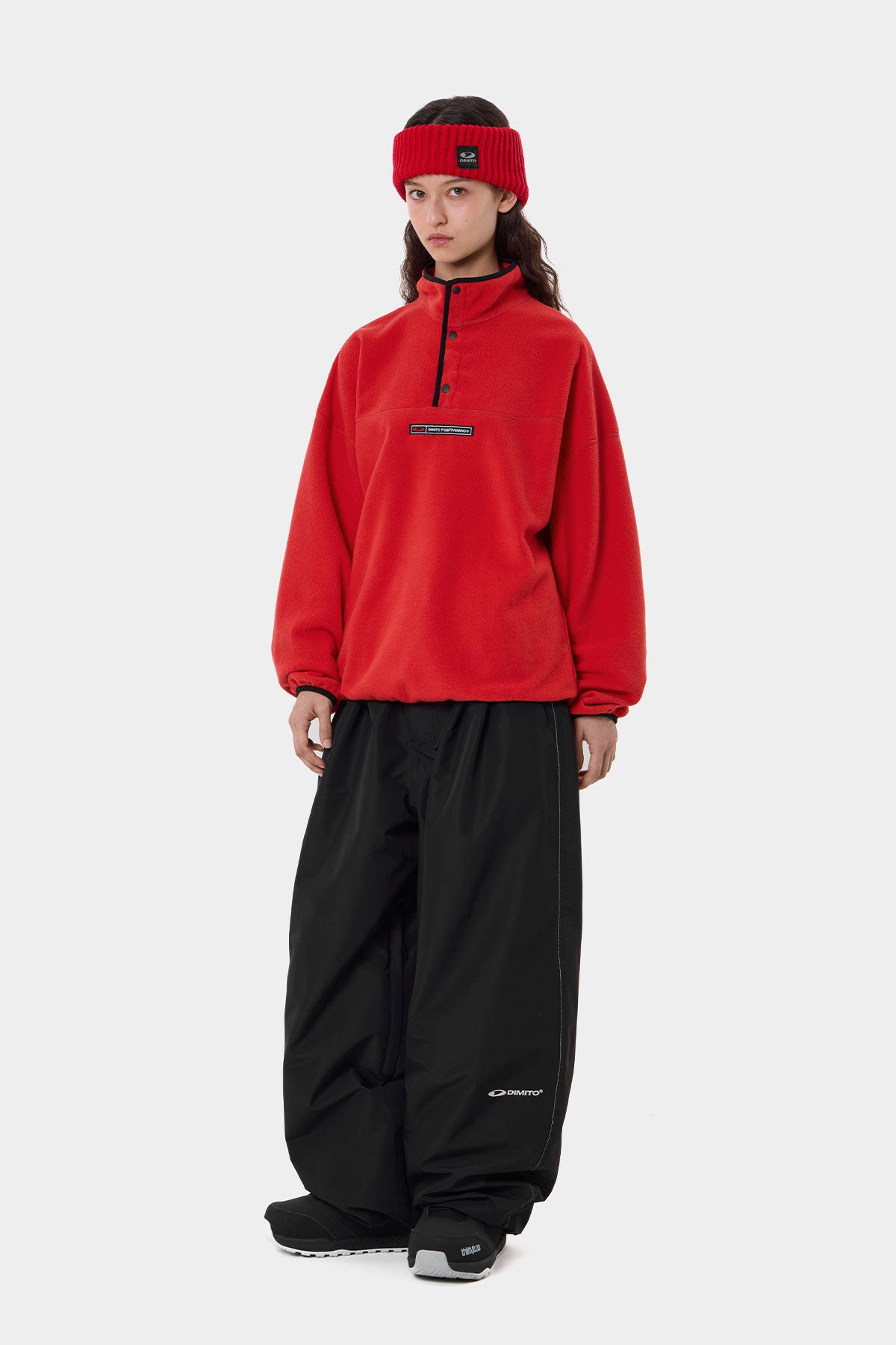 FLEECE MOCK NECK RED (Delivery date : 26.09.28)