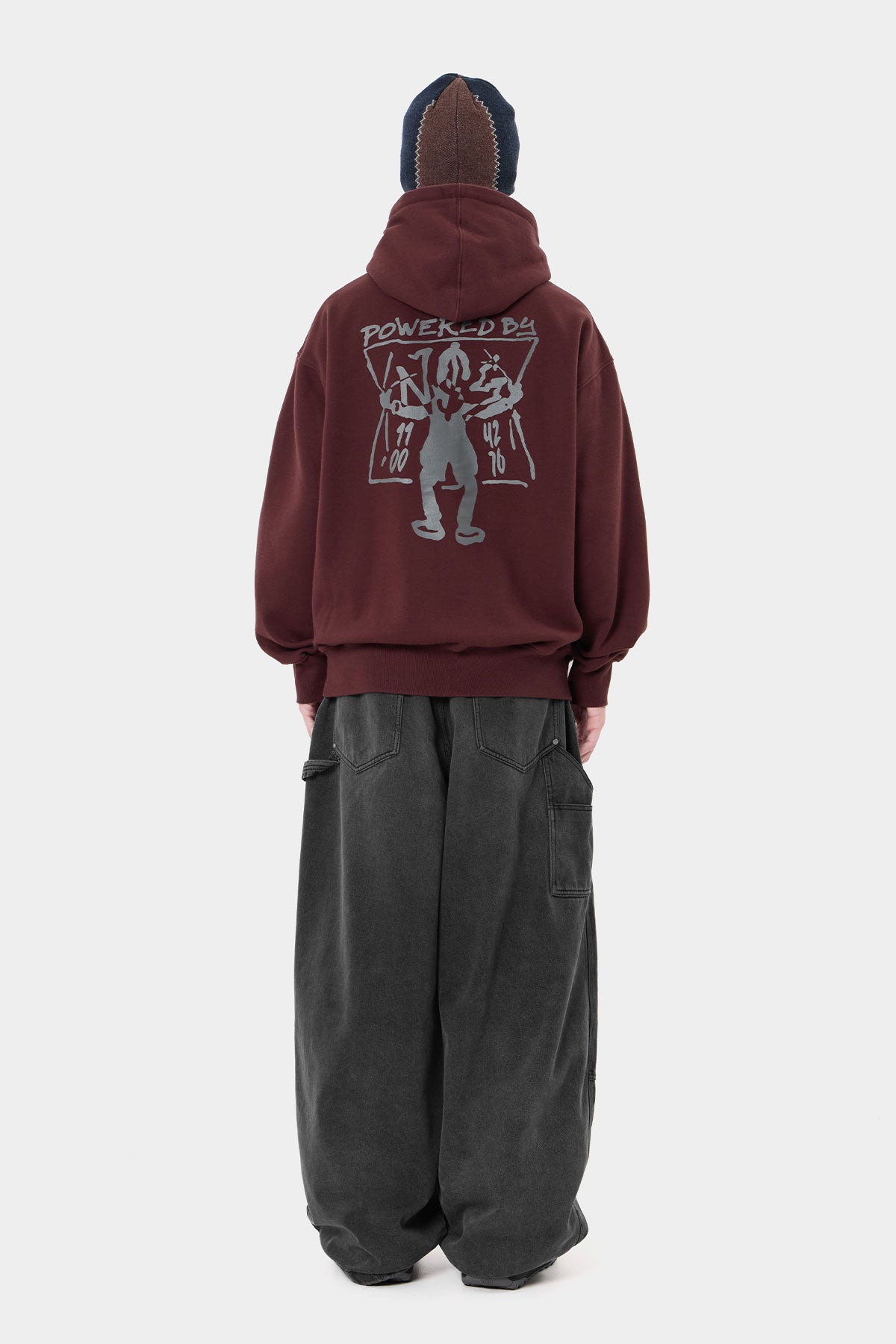 POWERED BY NSS HOODIE BURGUNDY