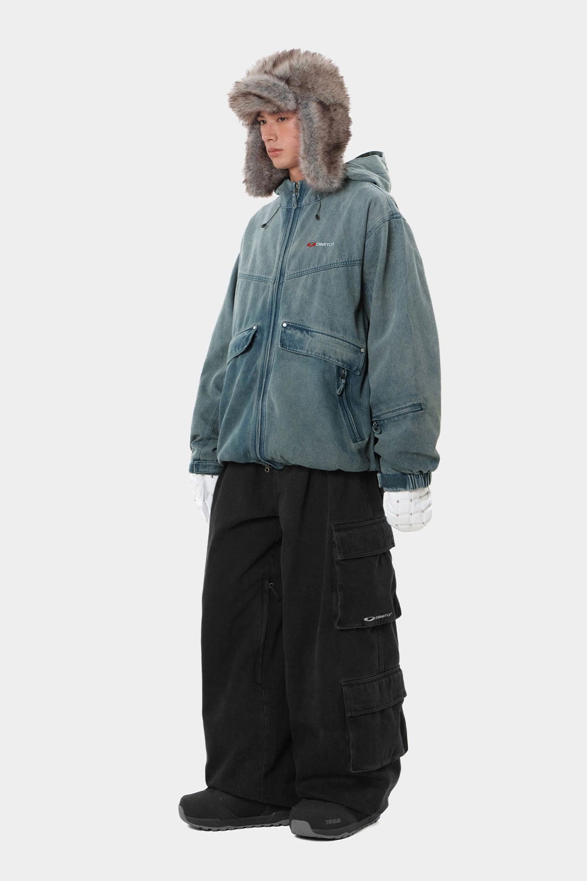 DENIM MULTI CARGO PANTS (WIDE FIT LV.2) DW BLACK (Delivery start : 26.09.09)
