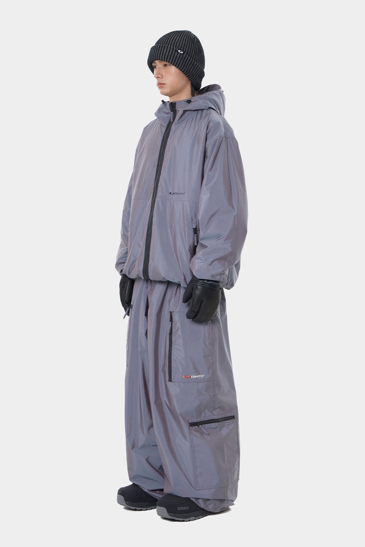 REVERSIBLE WIND JACKET WINE CHECK (Delivery date : 26.09.28)