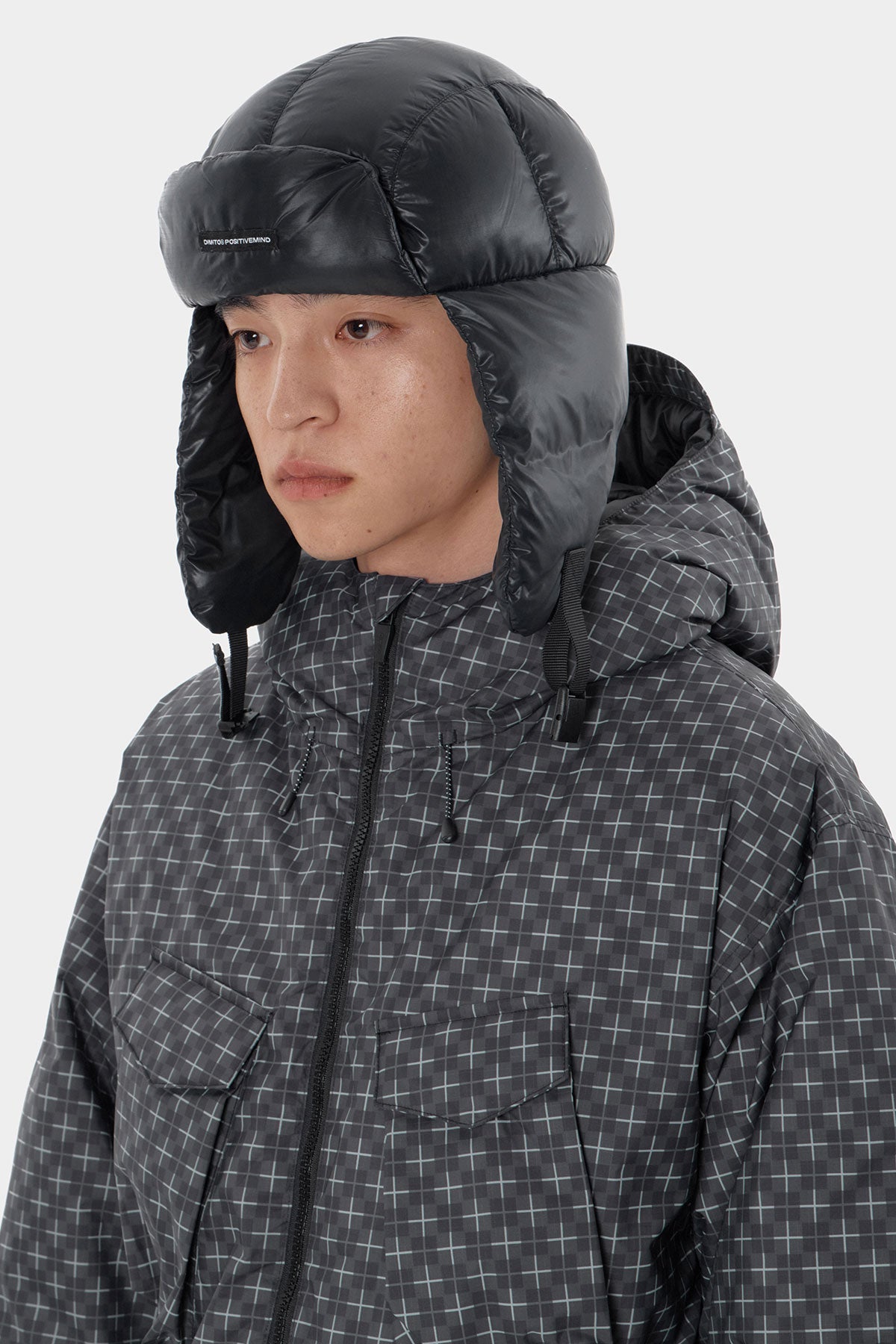 UTILITY GOOSE DOWN HD JACKET CROSS CHECK BLACK (Delivery date : 26.09.28)