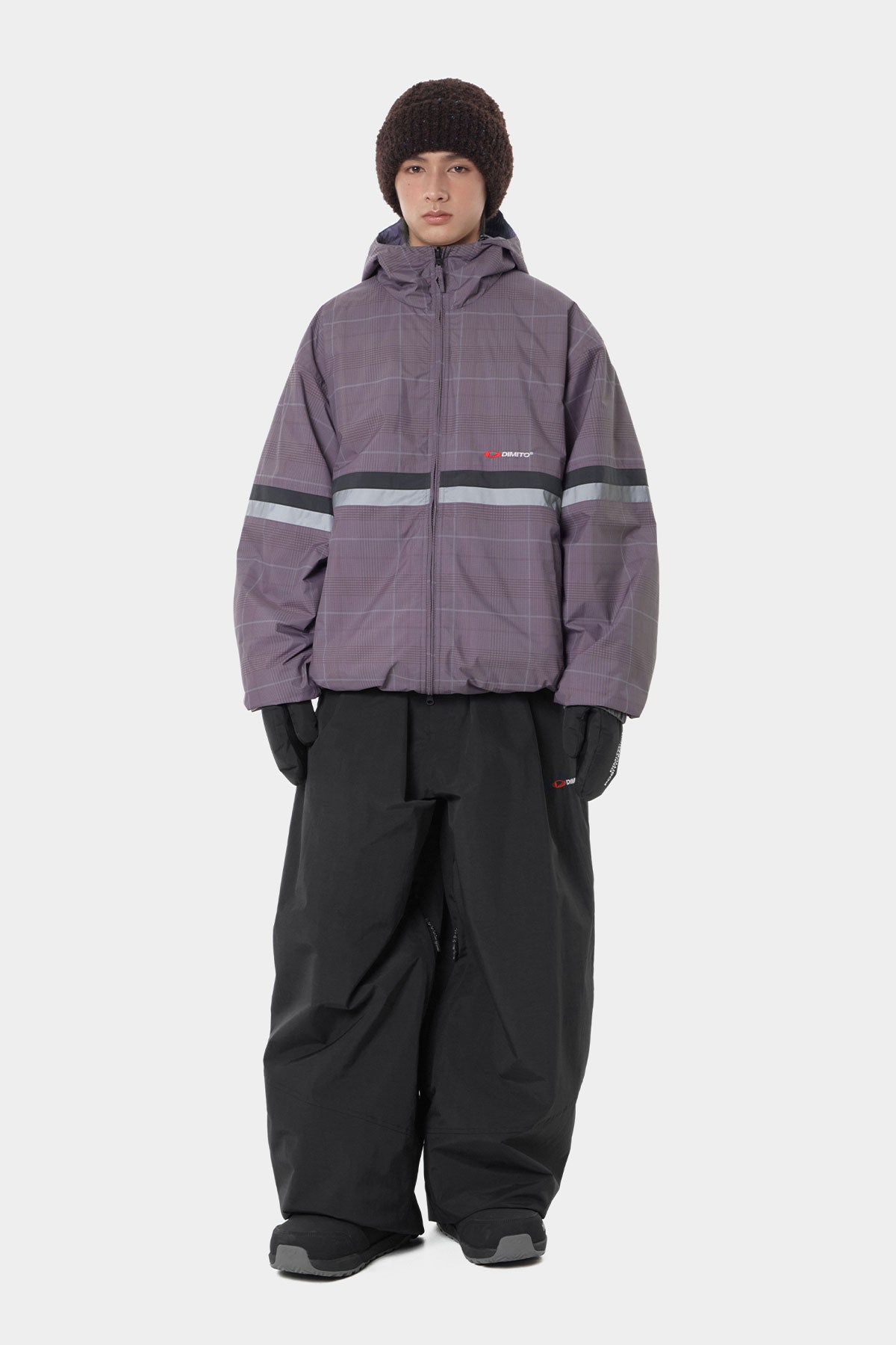 REVERSIBLE WIND JACKET WINE CHECK (Delivery date : 26.09.28)