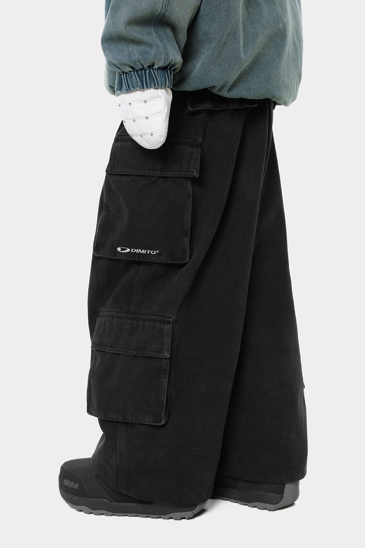 DENIM MULTI CARGO PANTS (WIDE FIT LV.2) DW BLACK (Delivery start : 26.09.09)