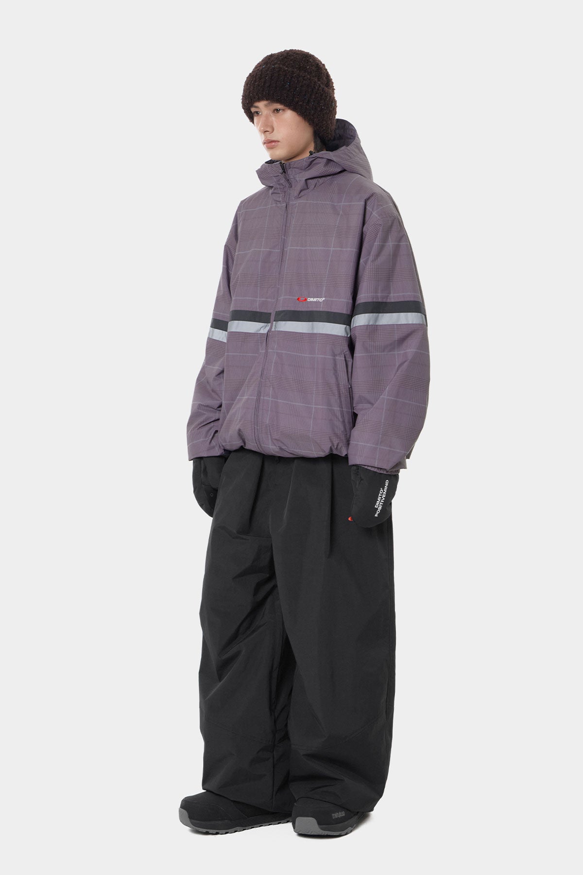 REVERSIBLE WIND JACKET WINE CHECK (Delivery date : 26.09.28)