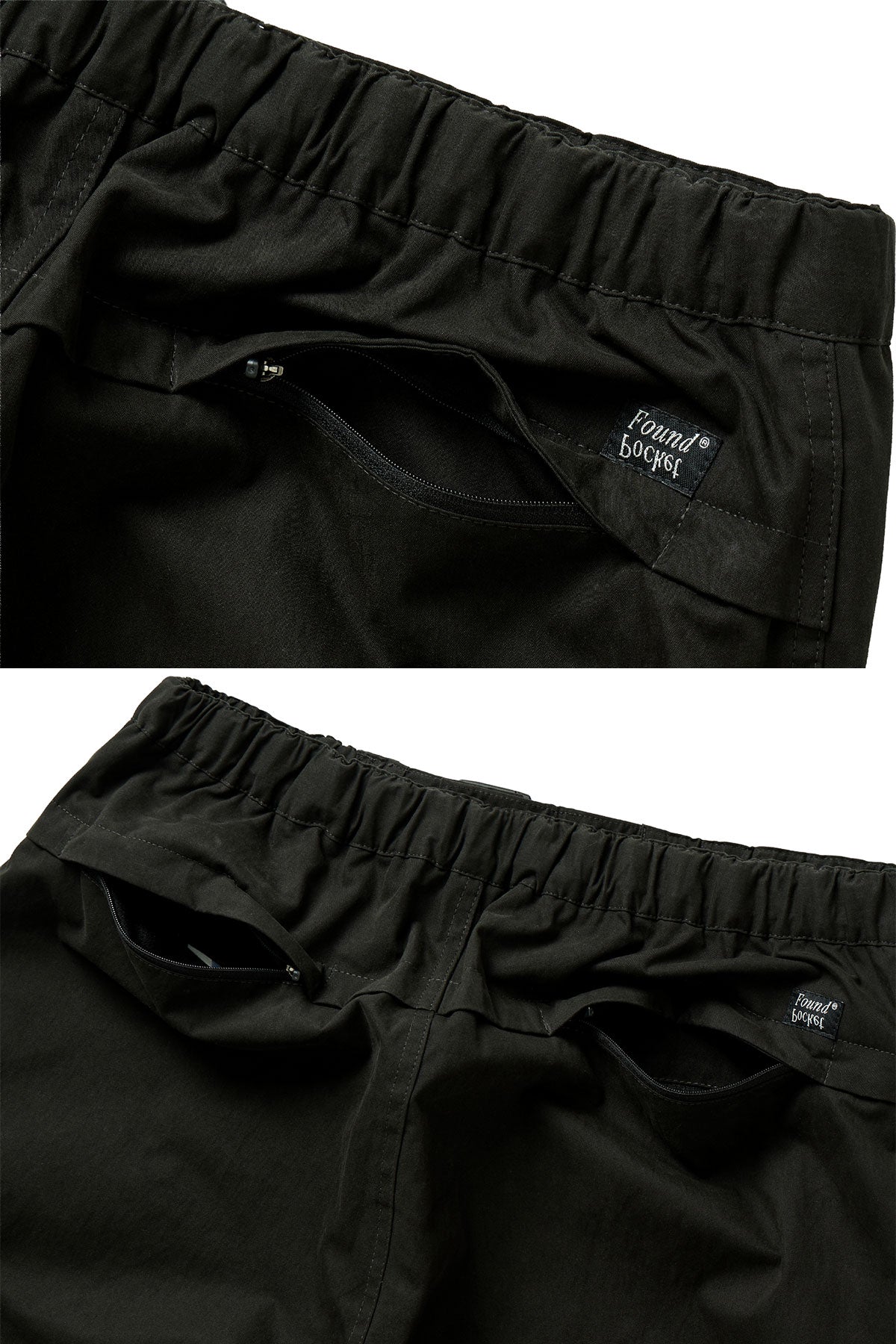 POINTED [FOUND POCKET] COTTON EASY PANTS BLACK