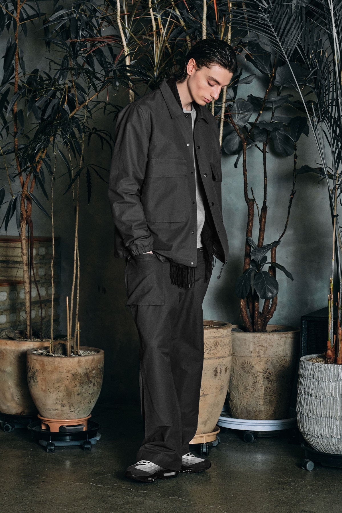 POINTED [FOUND POCKET] COTTON TWILL JACKET GREY