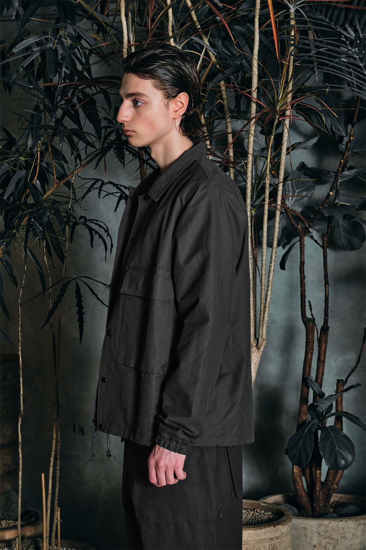 POINTED [FOUND POCKET] COTTON TWILL JACKET GREY