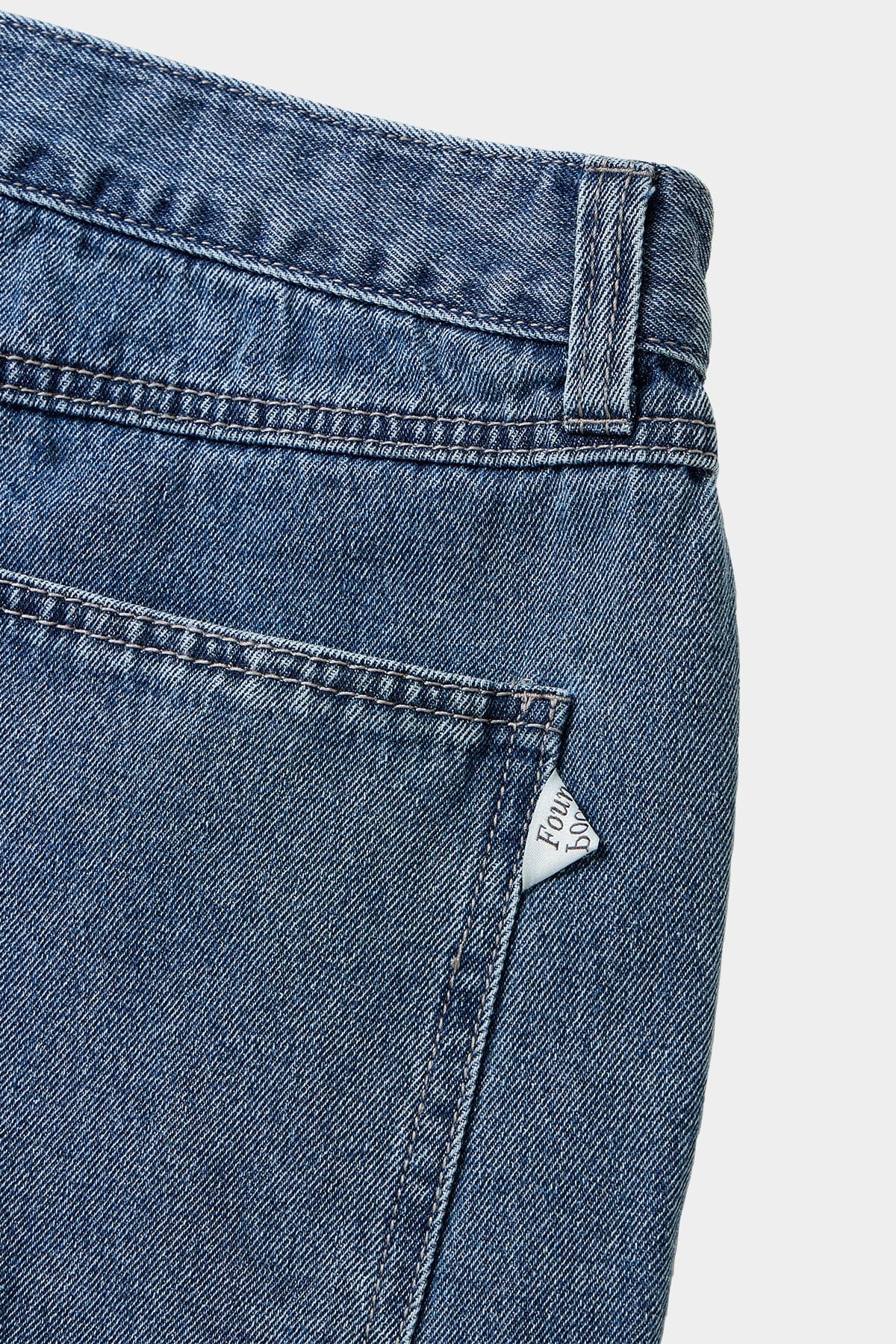 POINTED [FOUND POCKET] DENIM WIDE CARPENTER PANTS BLUE