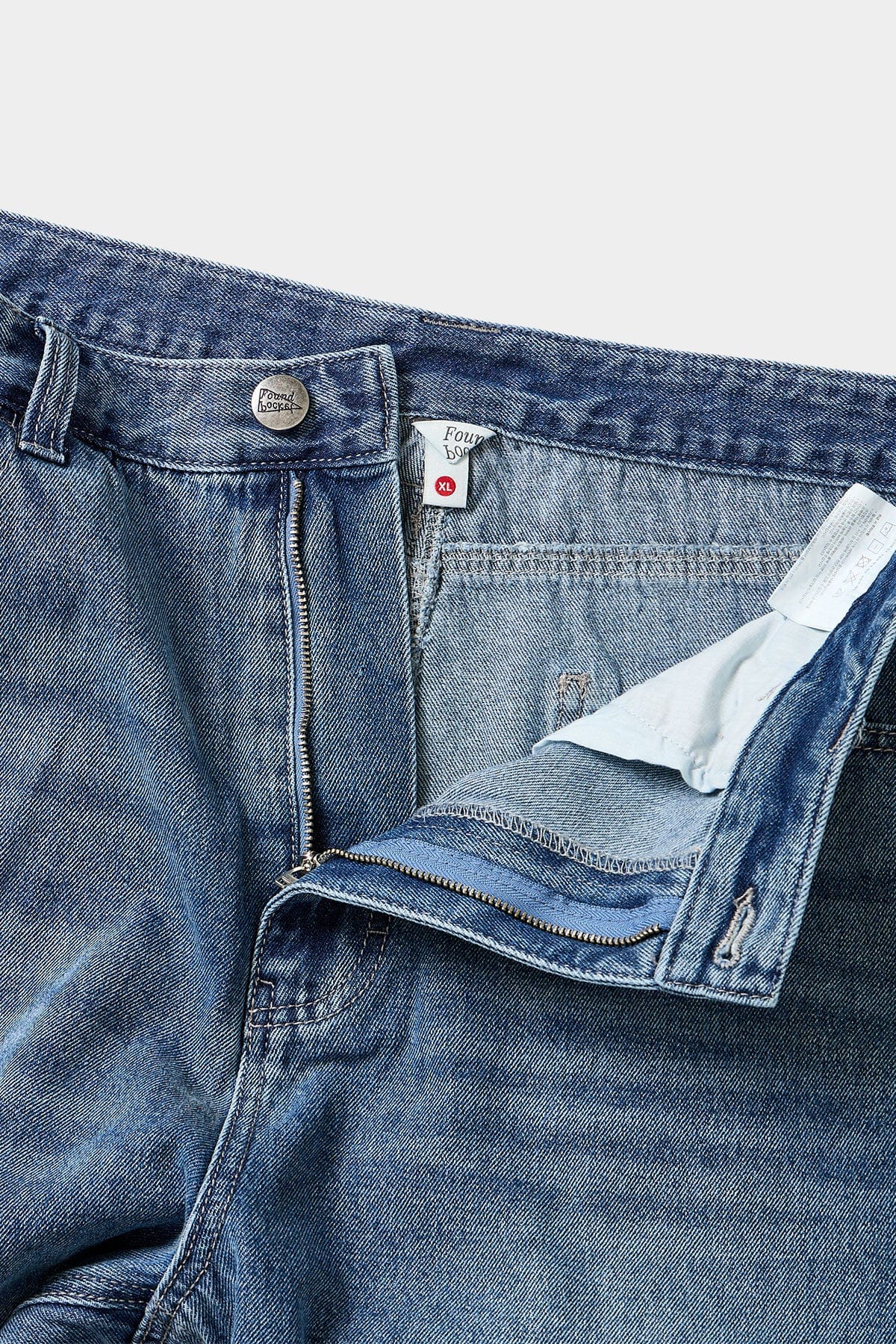 POINTED [FOUND POCKET] DENIM WIDE CARPENTER PANTS BLUE
