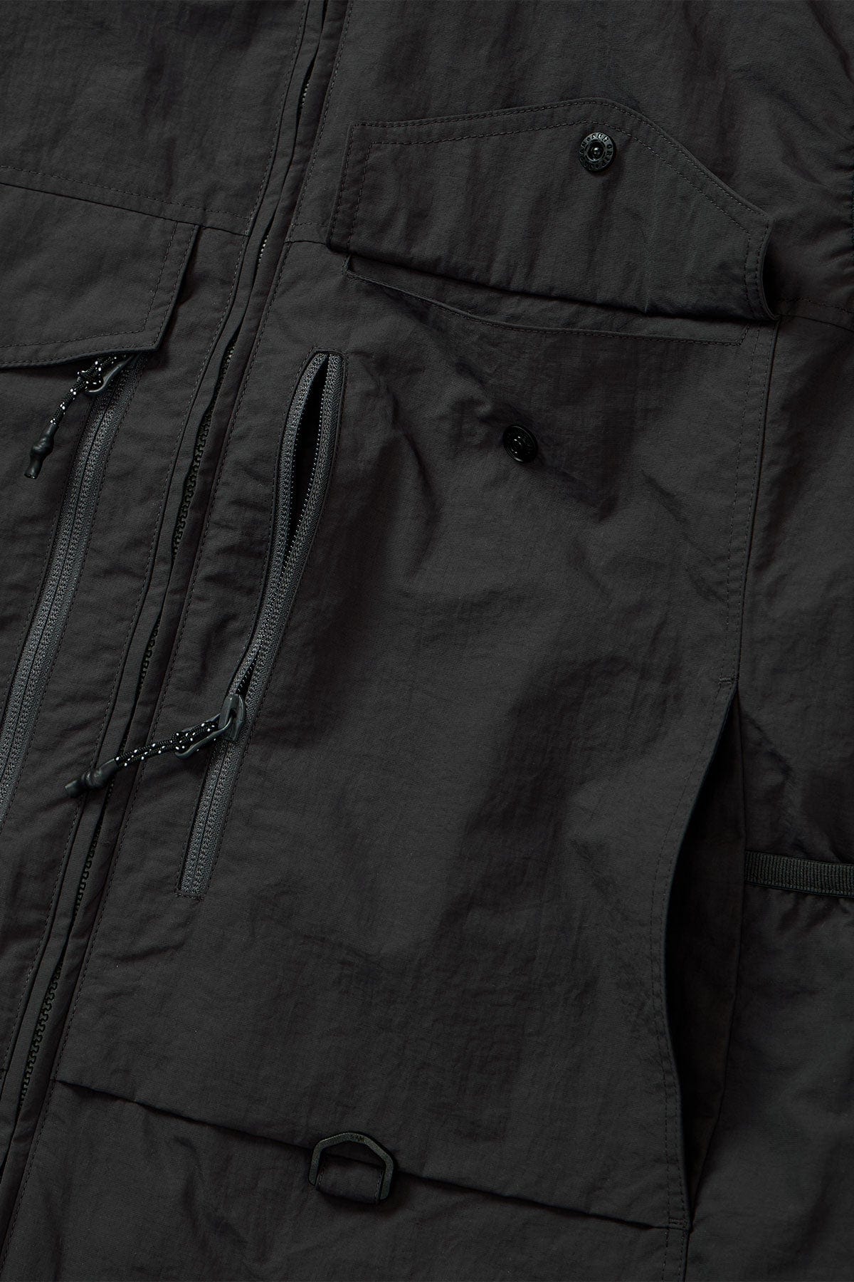 POINTED [FOUND POCKET] DOUBLE POCKET WIND VEST CHARCOAL