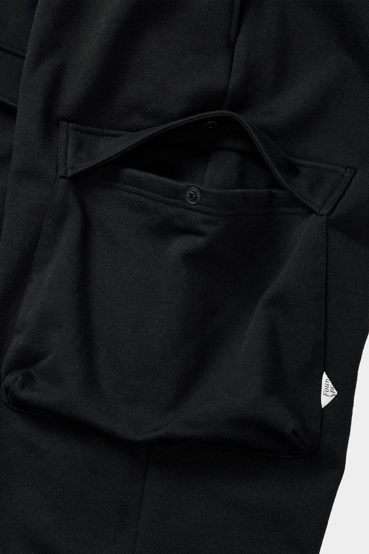 POINTED [FOUND POCKET] FIELD CARGO SWEAT PANTS BLACK