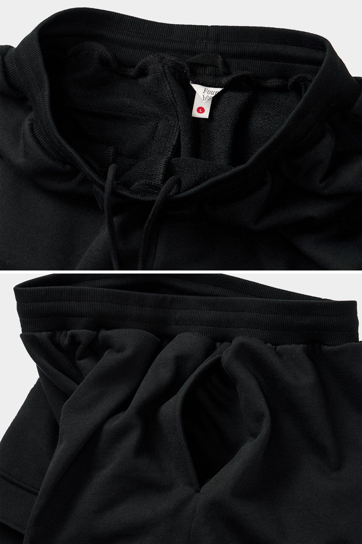 POINTED [FOUND POCKET] FIELD CARGO SWEAT PANTS BLACK