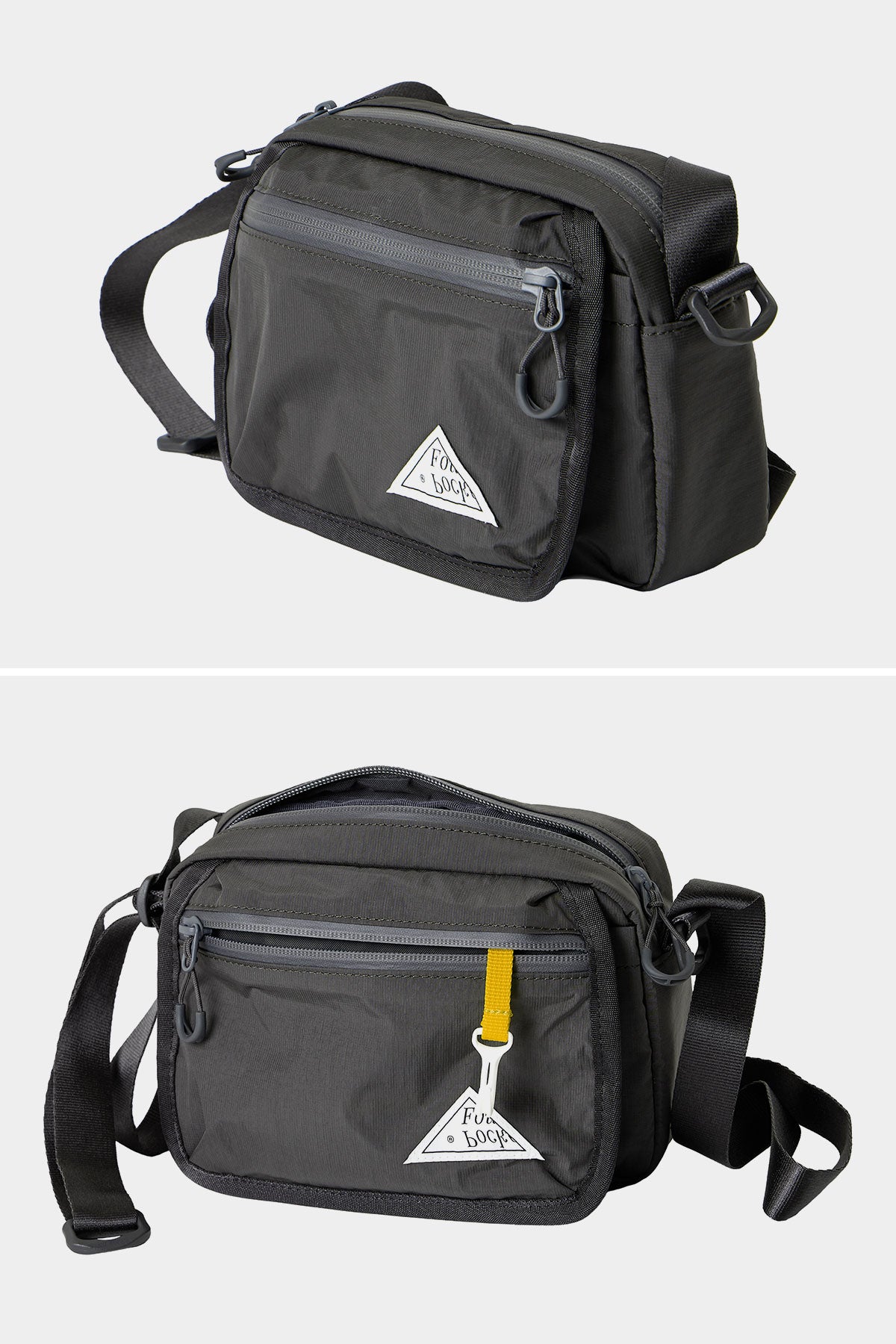 POINTED ONE-SIZE [FOUND POCKET] DICE CROSS BAG GREY