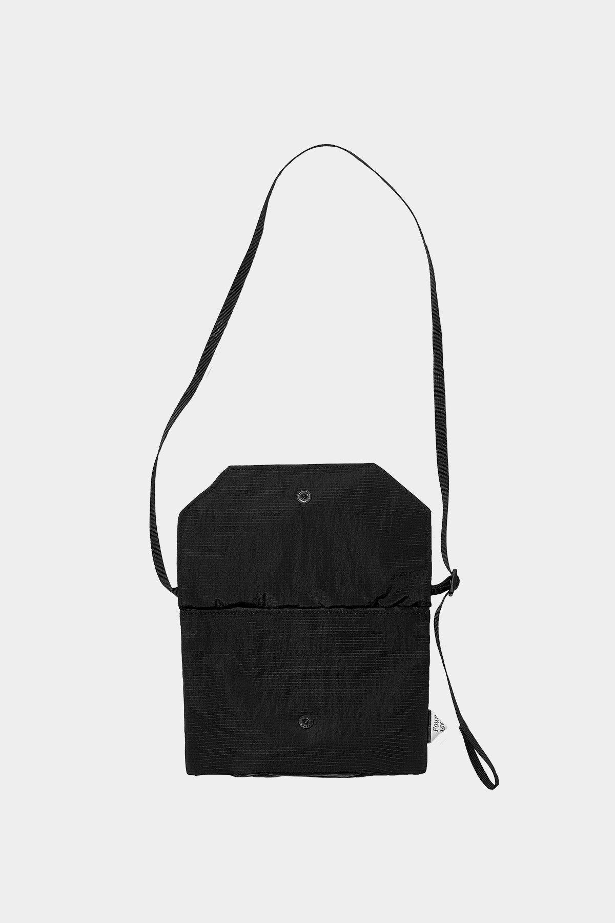 POINTED ONE-SIZE [FOUND POCKET] FEATHER SACOCHE BAG BLACK