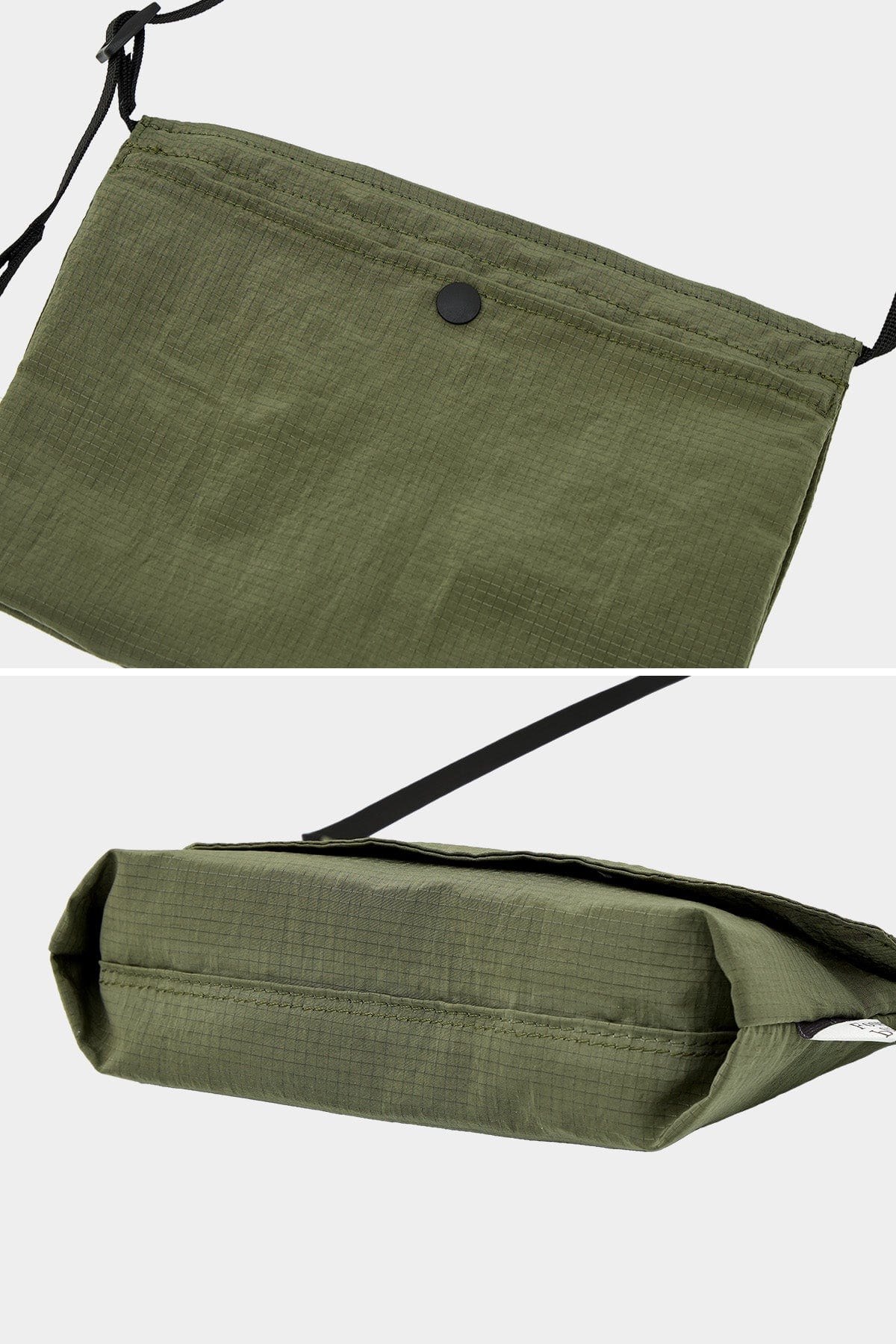 POINTED ONE-SIZE [FOUND POCKET] FEATHER SACOCHE BAG OLIVE