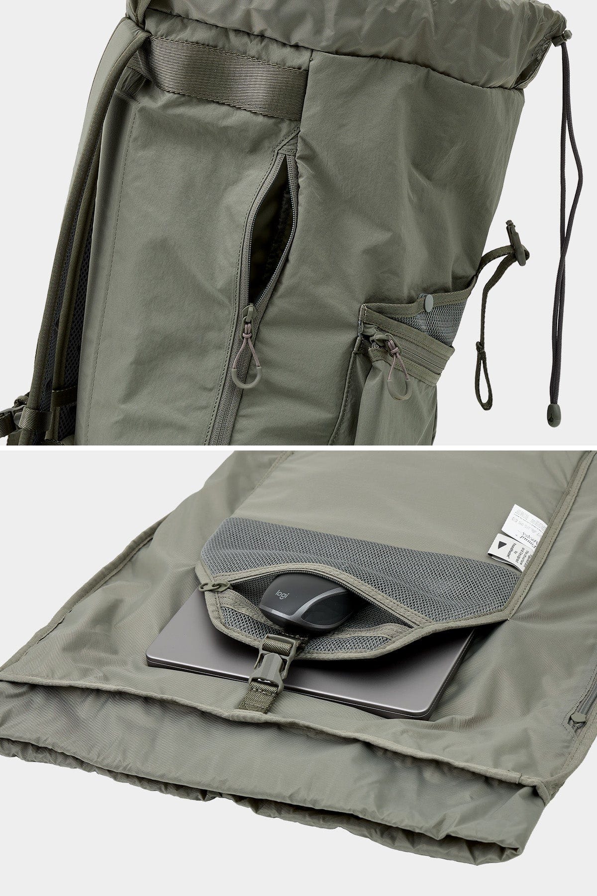 POINTED ONE-SIZE [FOUND POCKET] FOCUS RUCKSACK ASH GREY
