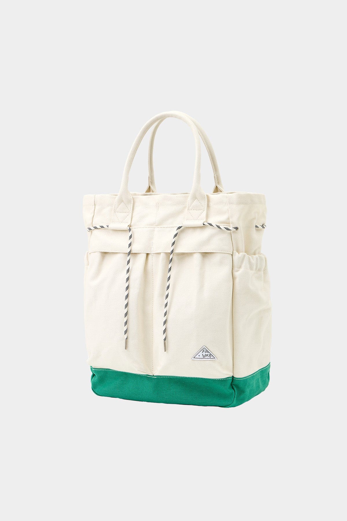 POINTED ONE-SIZE [FOUND POCKET] PLATE CANVAS BAG GREEN