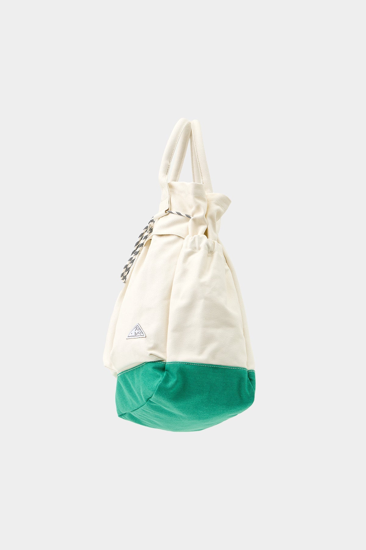 POINTED ONE-SIZE [FOUND POCKET] PLATE CANVAS BAG GREEN