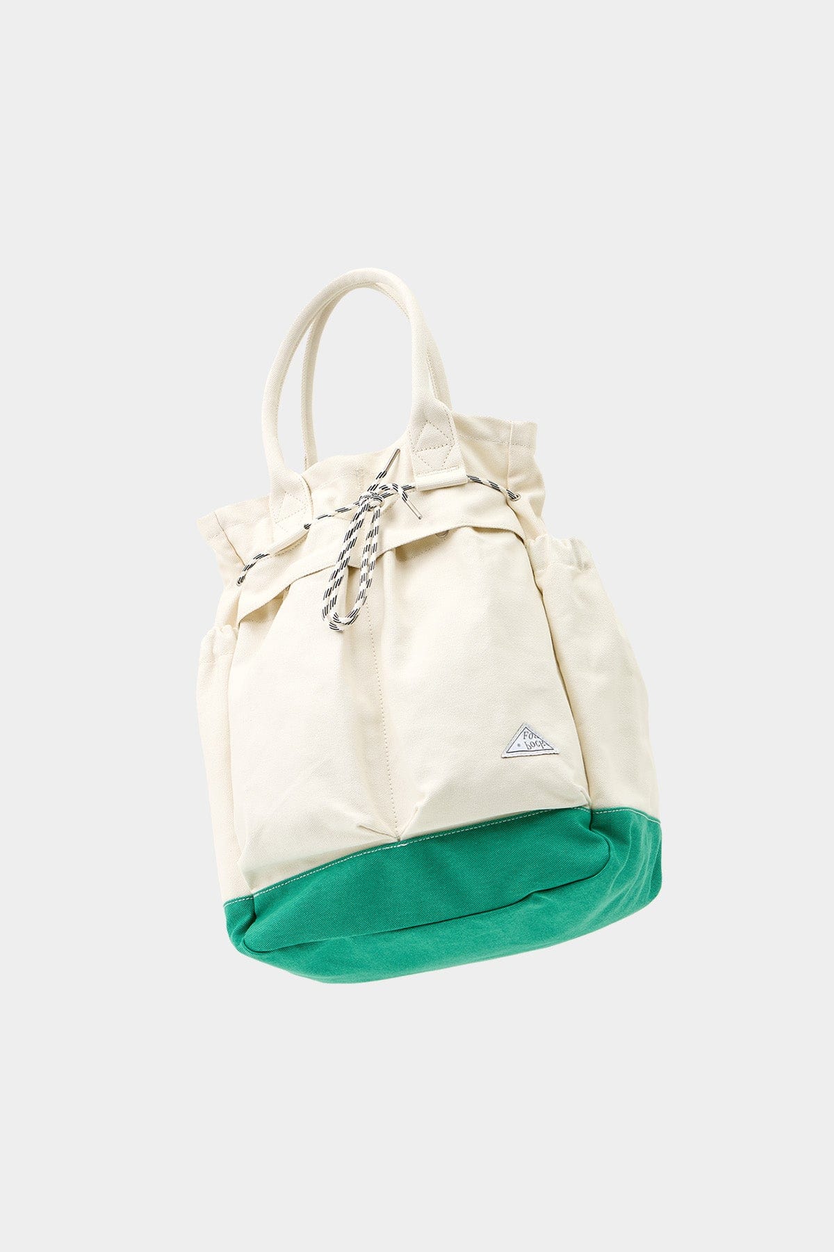 POINTED ONE-SIZE [FOUND POCKET] PLATE CANVAS BAG GREEN