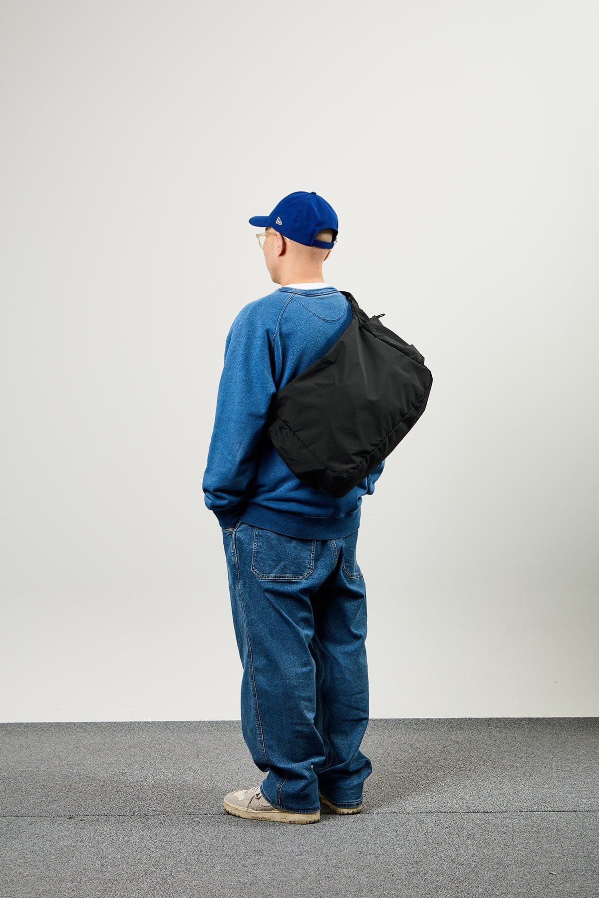POINTED ONE-SIZE [FOUND POCKET] RIDGE CROSS BAG BLACK