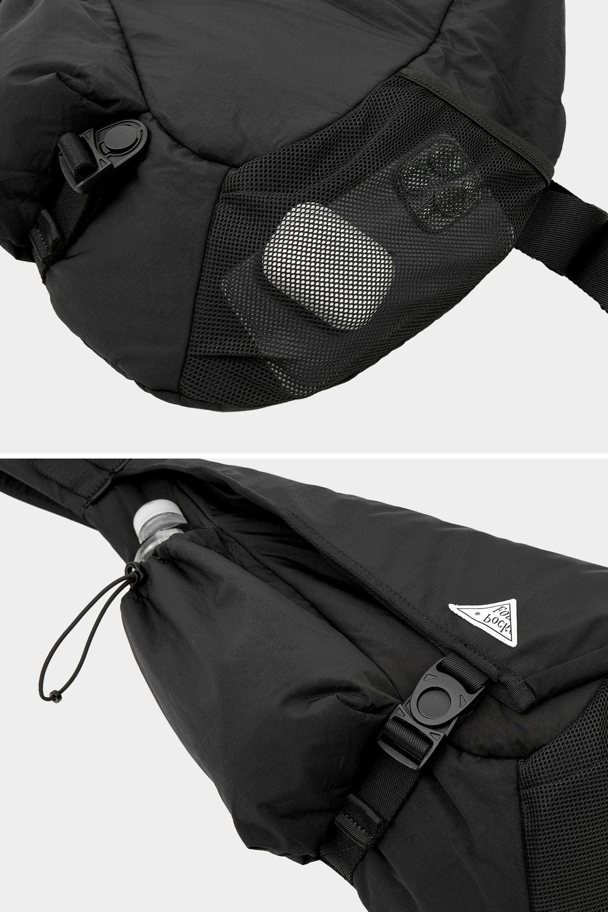 POINTED ONE-SIZE [FOUND POCKET] SADDLE CROSS BAG BLACK