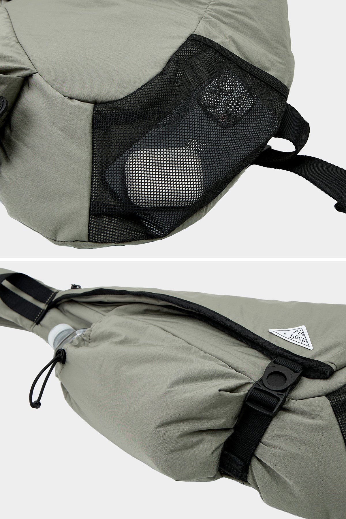 POINTED ONE-SIZE [FOUND POCKET] SADDLE CROSS BAG GREY