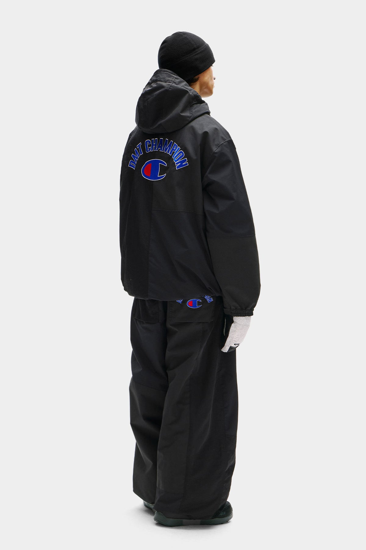 [CHAMPION x DIMITO] C-LOGO COLLEGE PATCHWORK PANTS (WIDE FIT LV.2) BLACK MIX (Available date : 26.10.12)