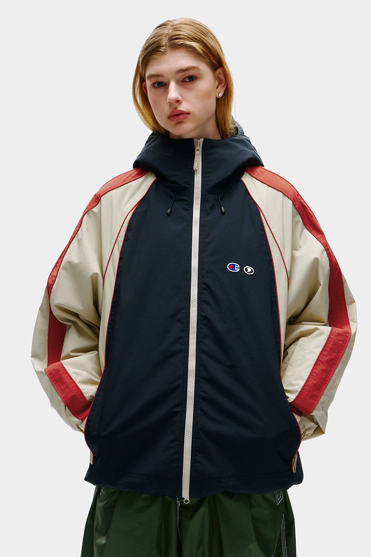 [CHAMPION x DIMITO] HERITAGE BLOCK LINE JACKET DEEP NAVY (Available date : 26.10.12)