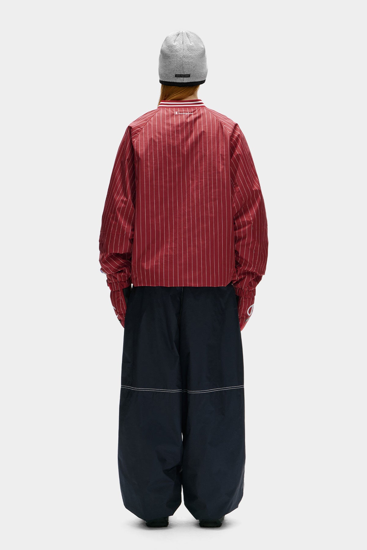 [CHAMPION x DIMITO] SPORT V-NECK SNAP PULLOVER STRIPE RED (Available date : 26.10.12)