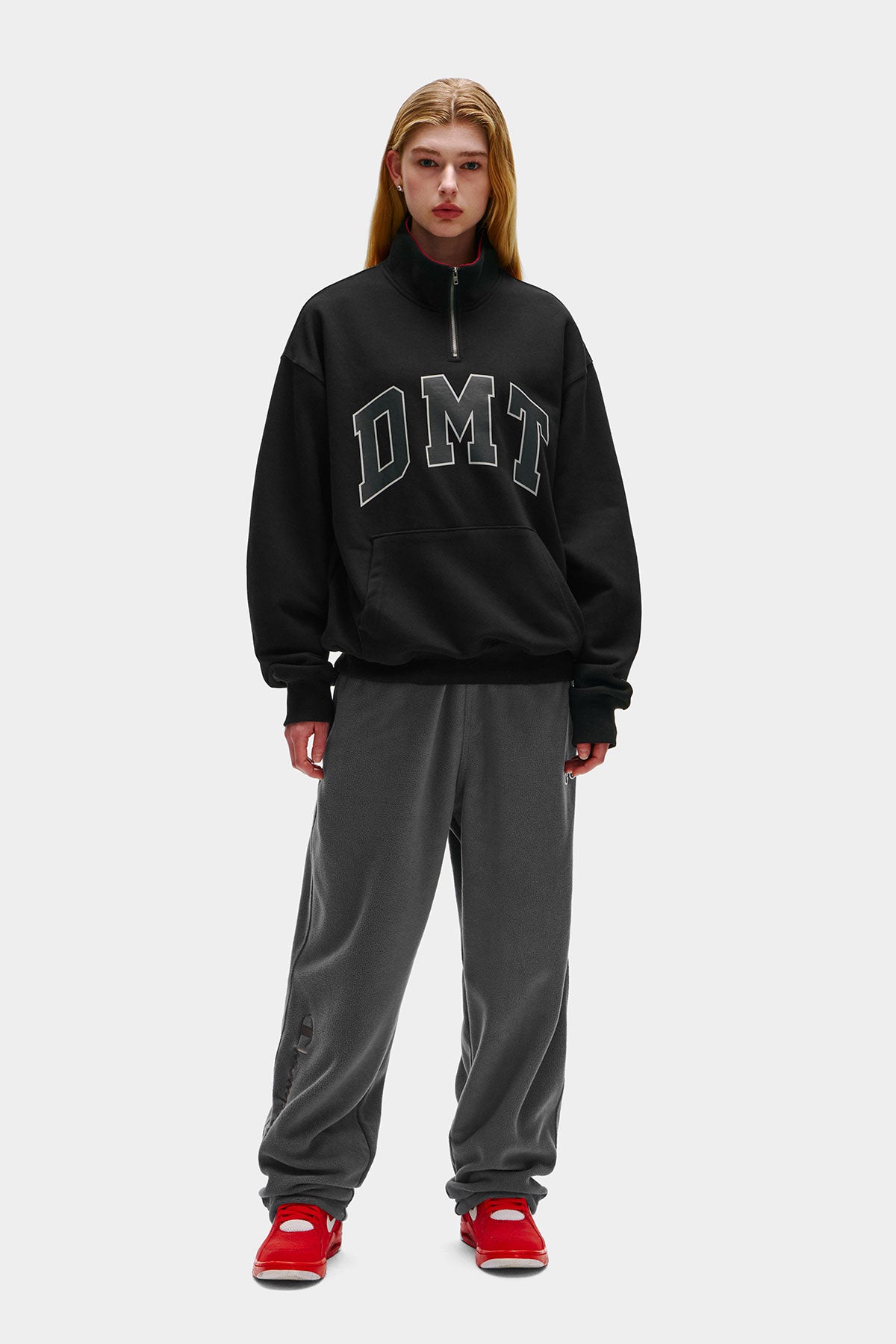 [CHAMPION x DIMITO] DMT VARSITY HALF ZIP SWEATSHIRT BLACK (Available date : 26.10.12)