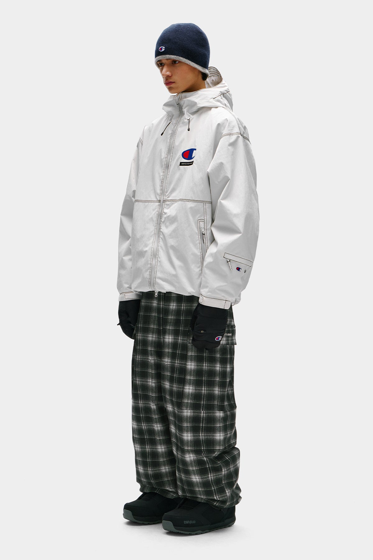 [CHAMPION x DIMITO] C-LOGO STITCHED JACKET WHITE (Available date : 26.10.12)