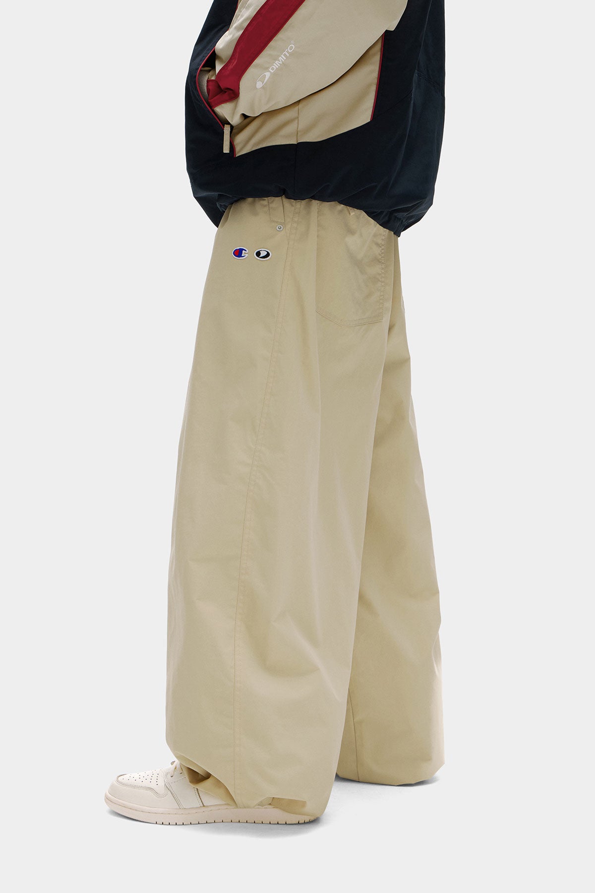 [CHAMPION x DIMITO] C-LOGO BASIC PANTS (WIDE FIT LV.2) BEIGE (Available date : 26.10.12)