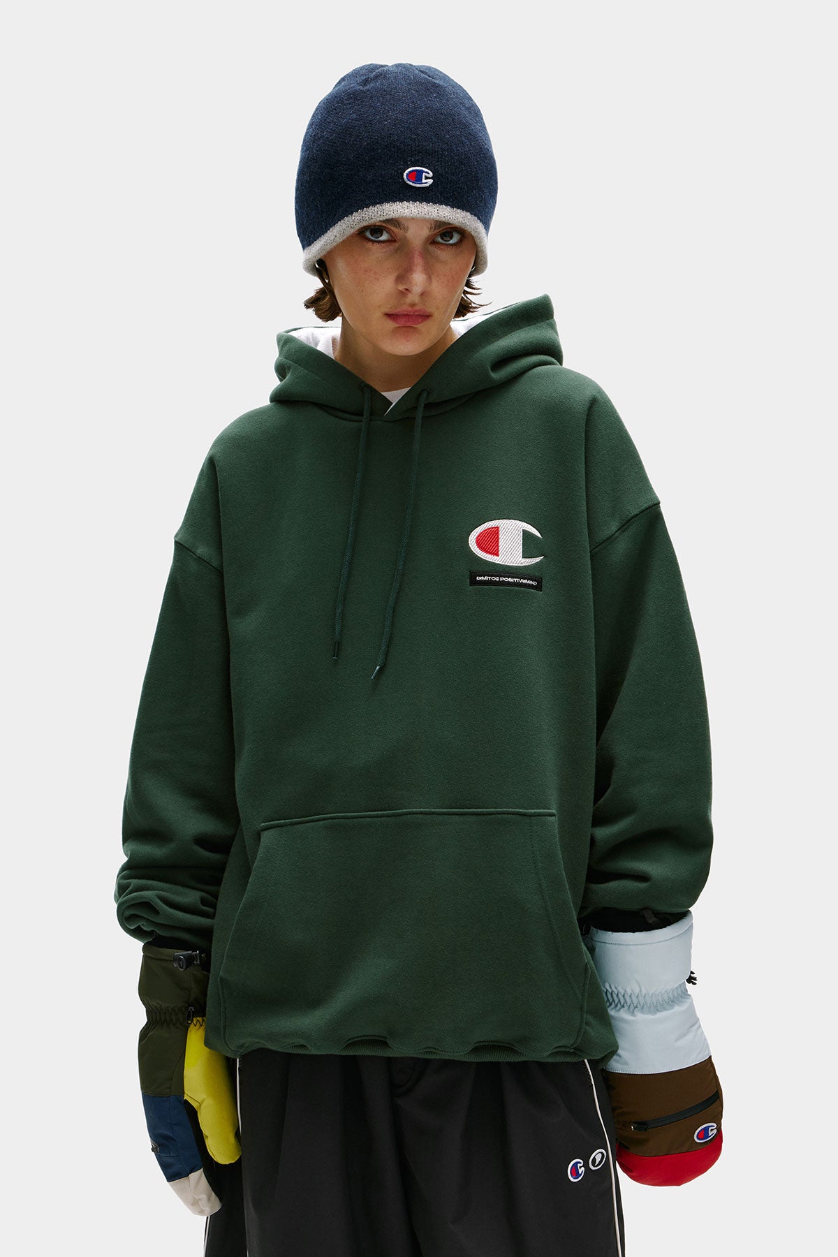 [CHAMPION x DIMITO] C-LOGO HOODIE GREEN (Available date : 26.10.12)