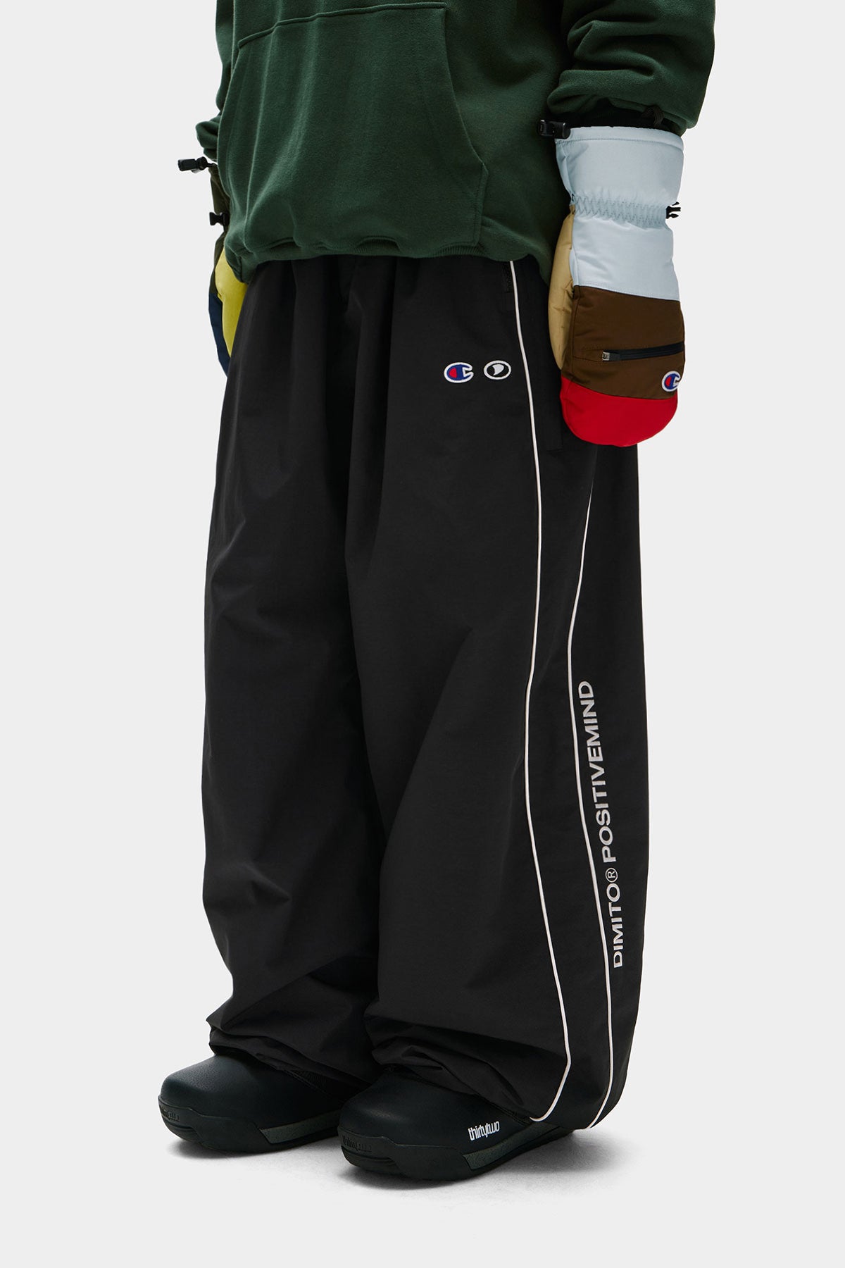 [CHAMPION x DIMITO] SCRIPT TRACK BANDED PANTS (WIDE FIT LV.2) BLACK (Available date : 26.10.12)