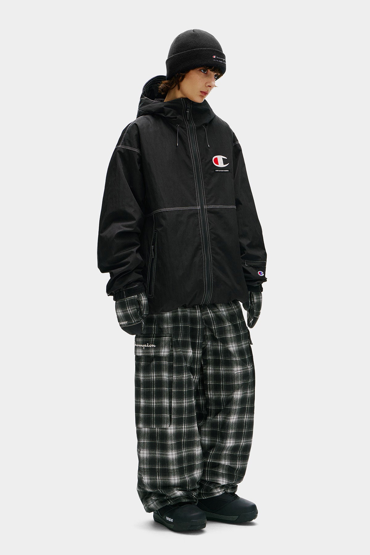 [CHAMPION x DIMITO] C-LOGO STITCHED JACKET BLACK (Available date : 26.10.12)