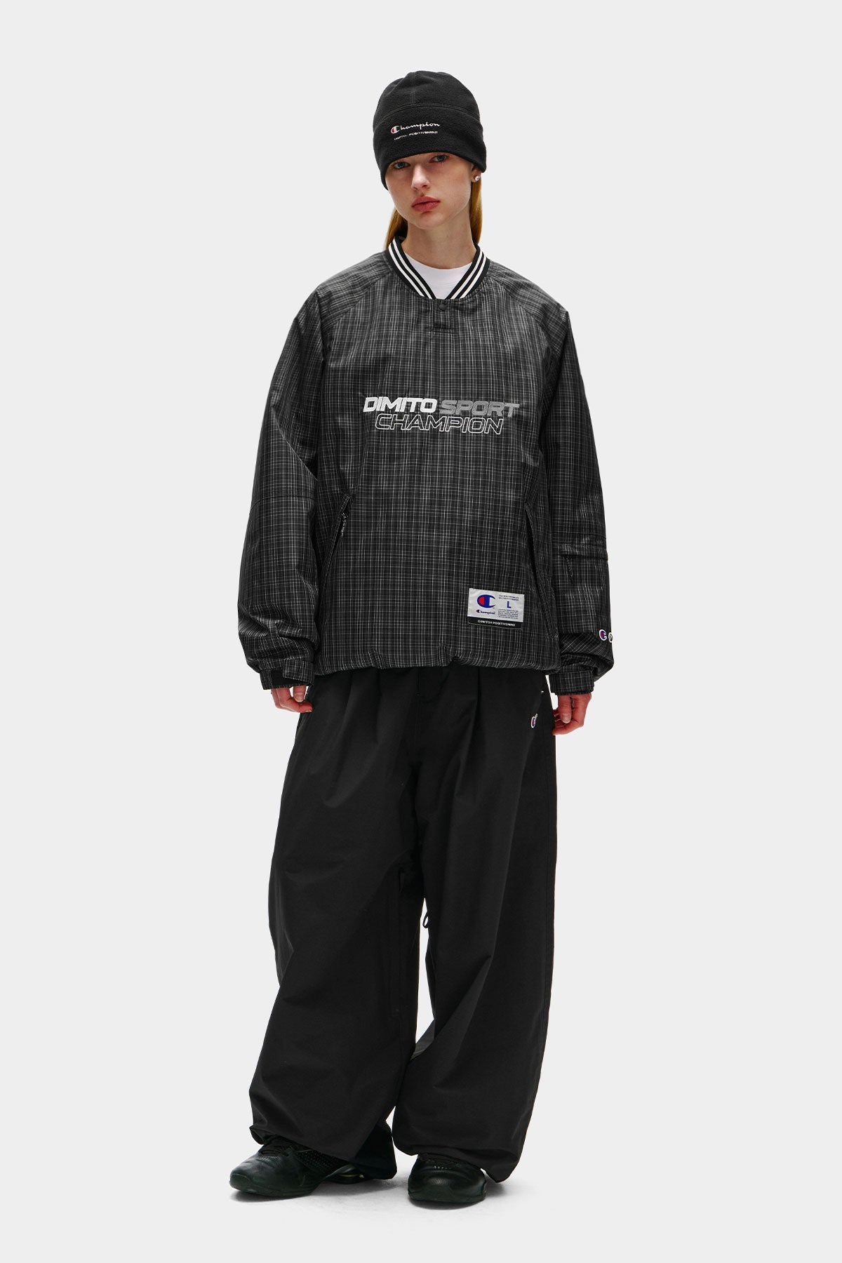 [CHAMPION x DIMITO] SPORT V-NECK SNAP PULLOVER MONO CHECK (Available date : 26.10.12)
