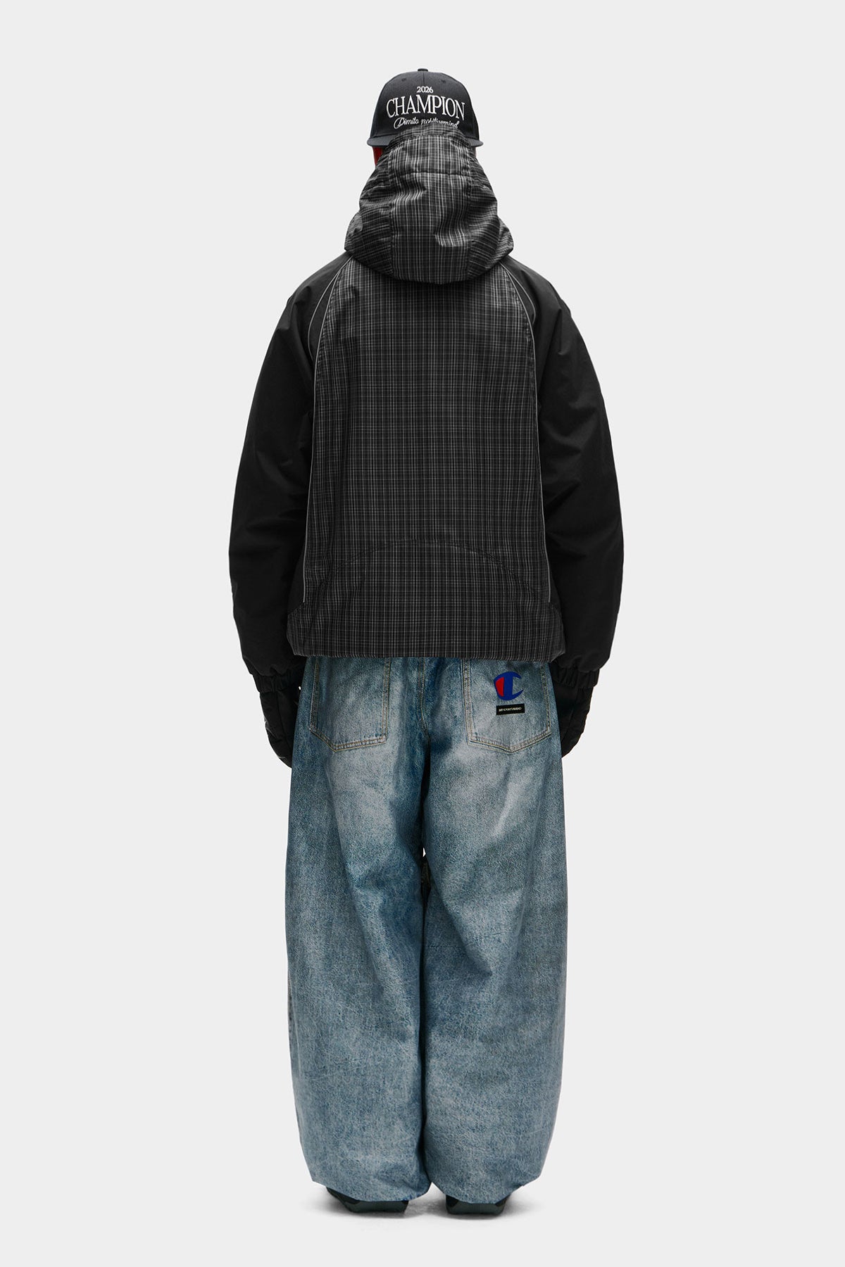 [CHAMPION x DIMITO] HERITAGE BLOCK LINE JACKET MONO CHECK (Available date : 26.10.12)
