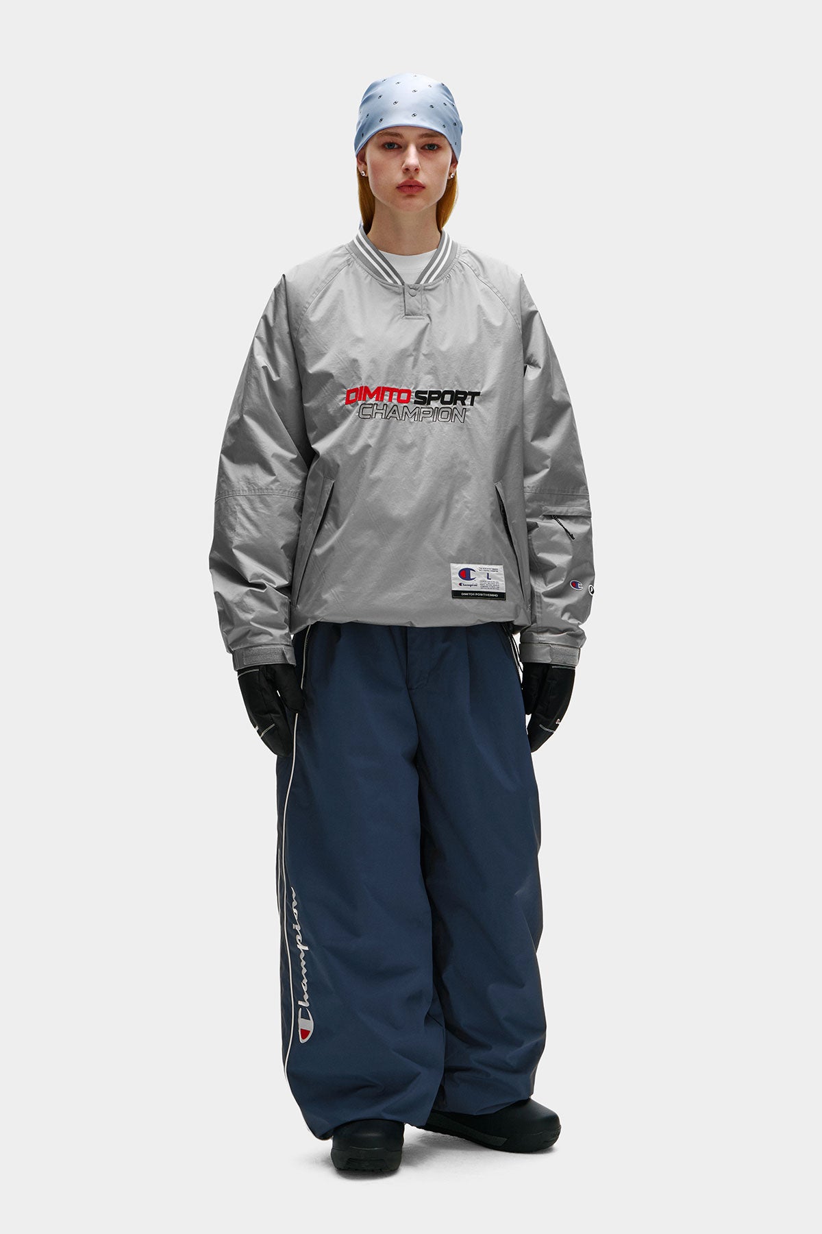 [CHAMPION x DIMITO] SPORT V-NECK SNAP PULLOVER METAL GREY (Available date : 26.10.12)