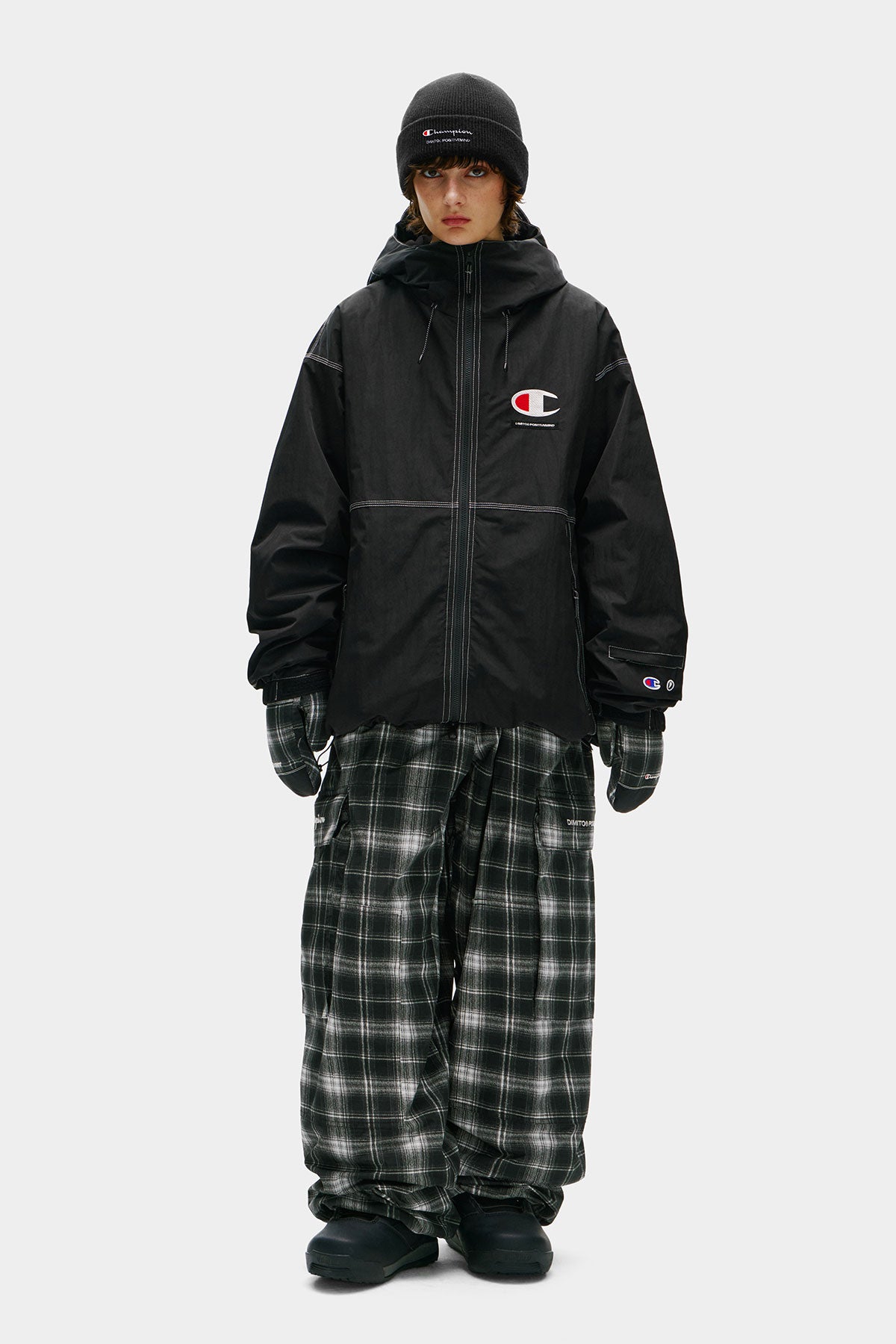 [CHAMPION x DIMITO] C-LOGO STITCHED JACKET BLACK (Available date : 26.10.12)